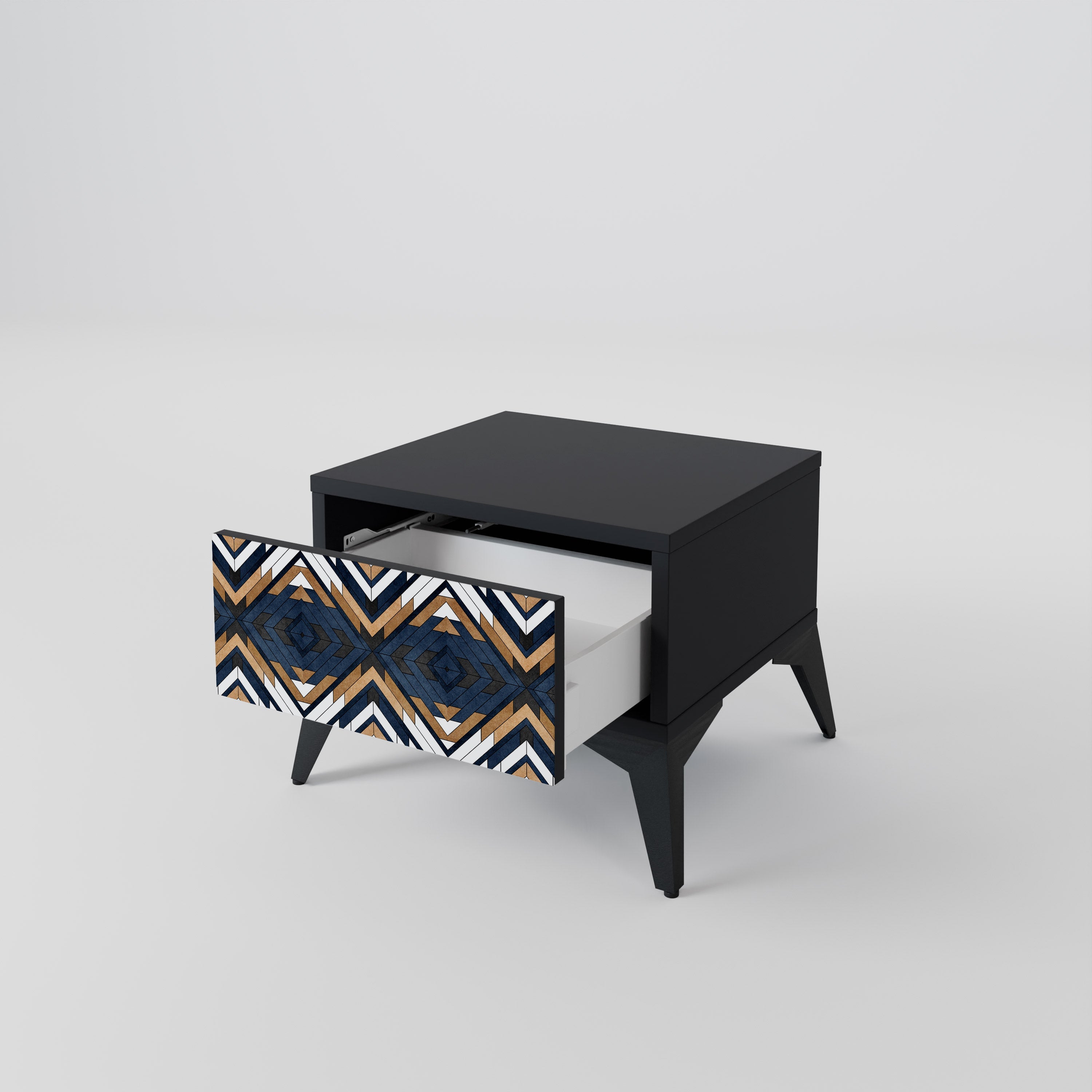 Table de chevet ARTFUL GEOMETRY en finition noire