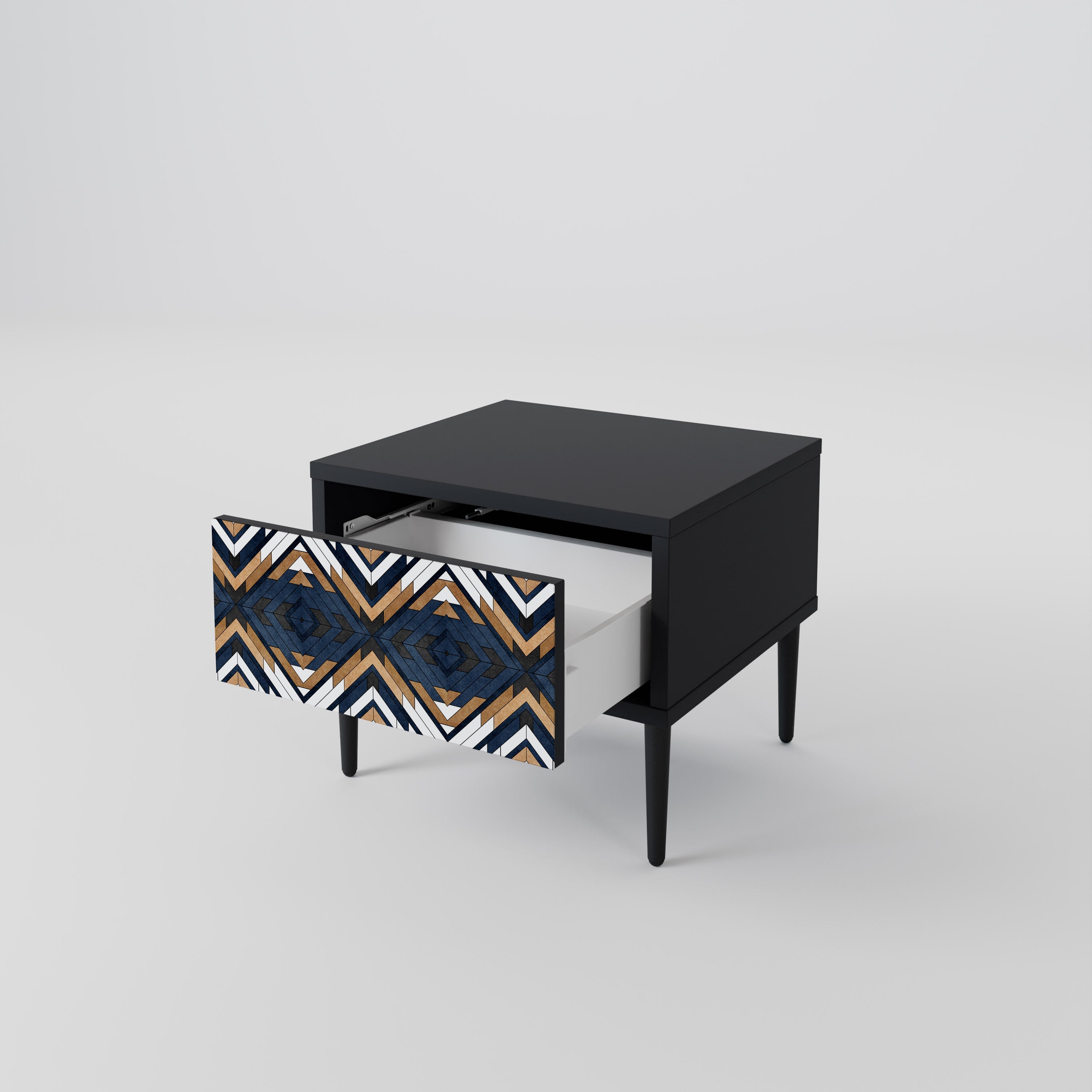 Table de chevet ARTFUL GEOMETRY en finition noire