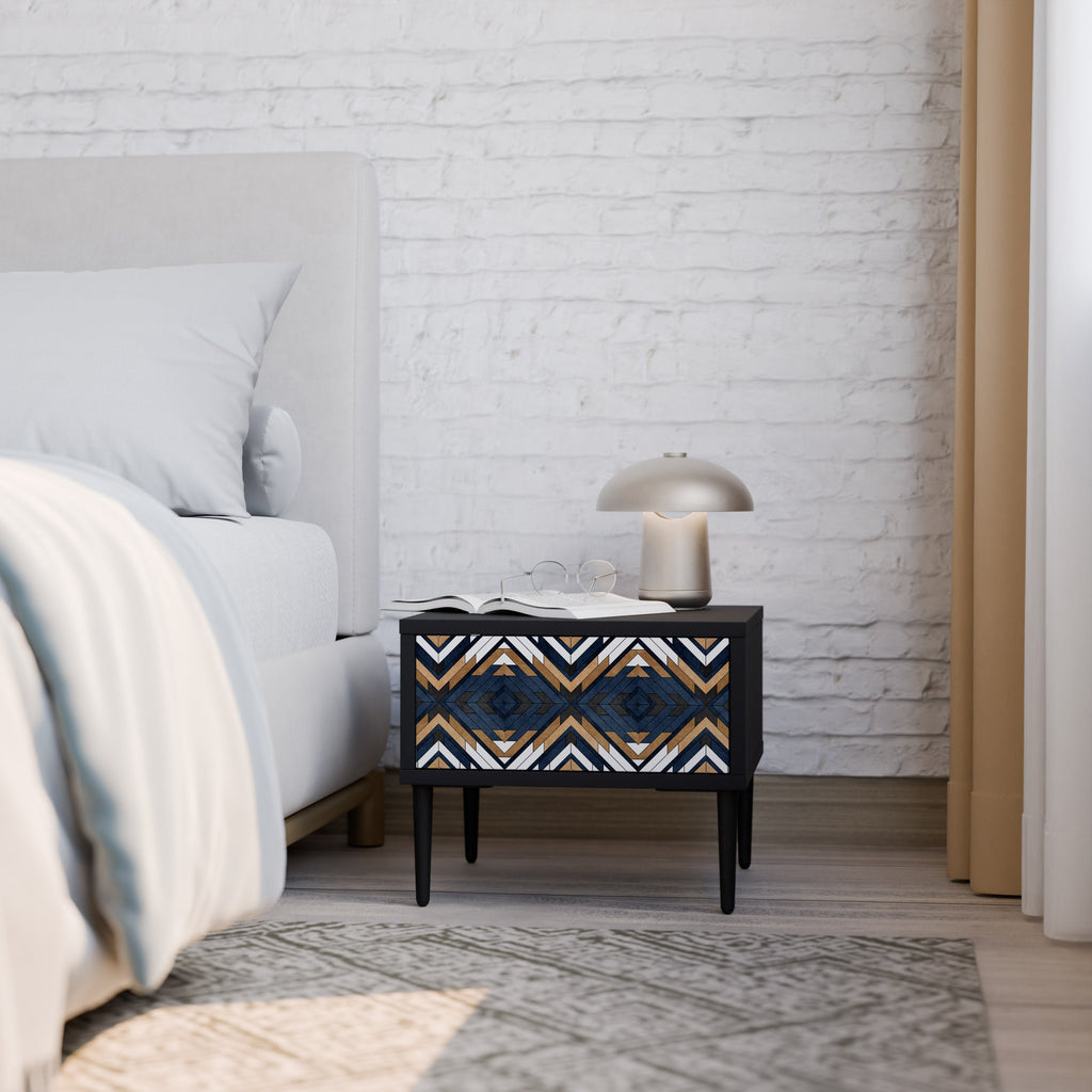 Table de chevet ARTFUL GEOMETRY en finition noire