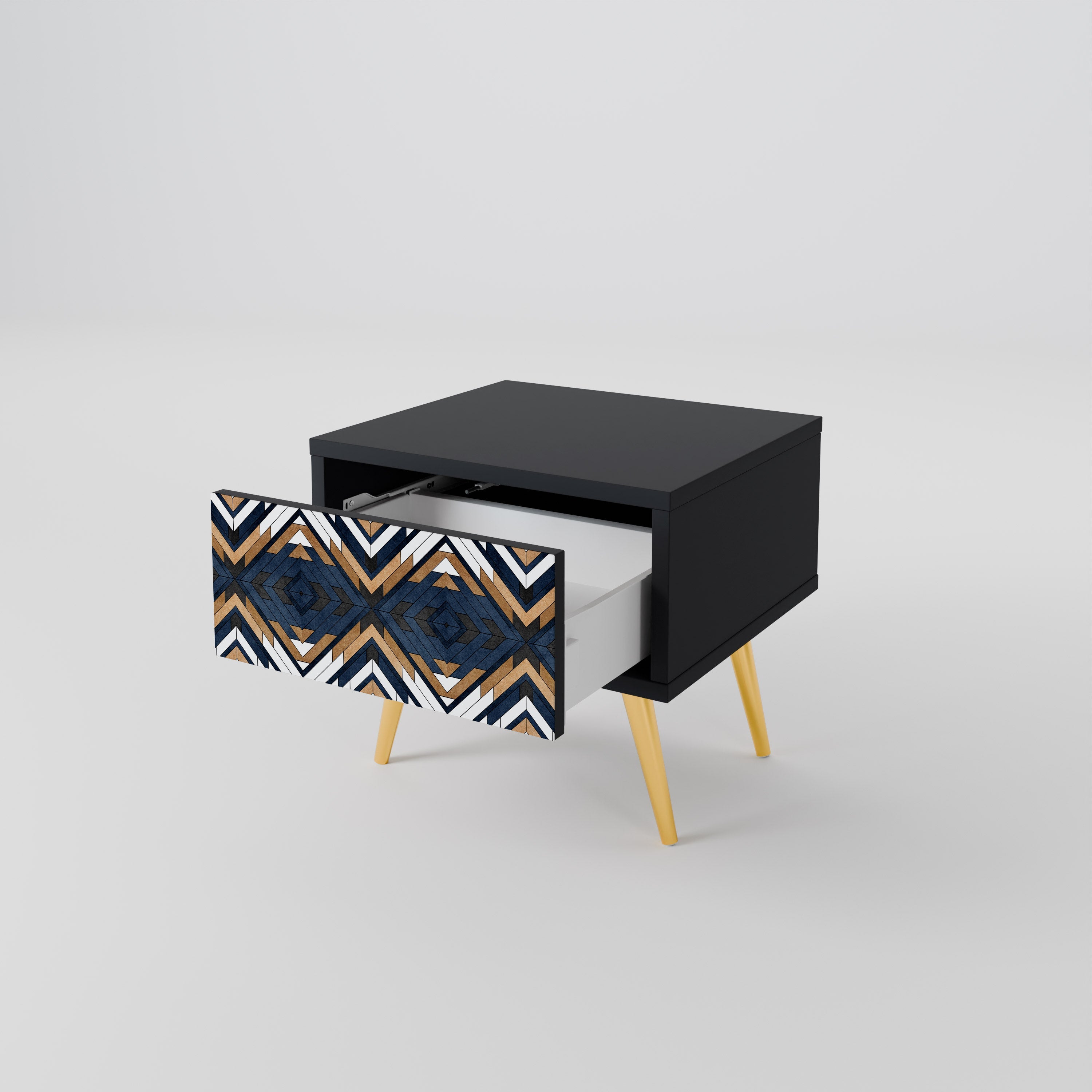 Table de chevet ARTFUL GEOMETRY en finition noire