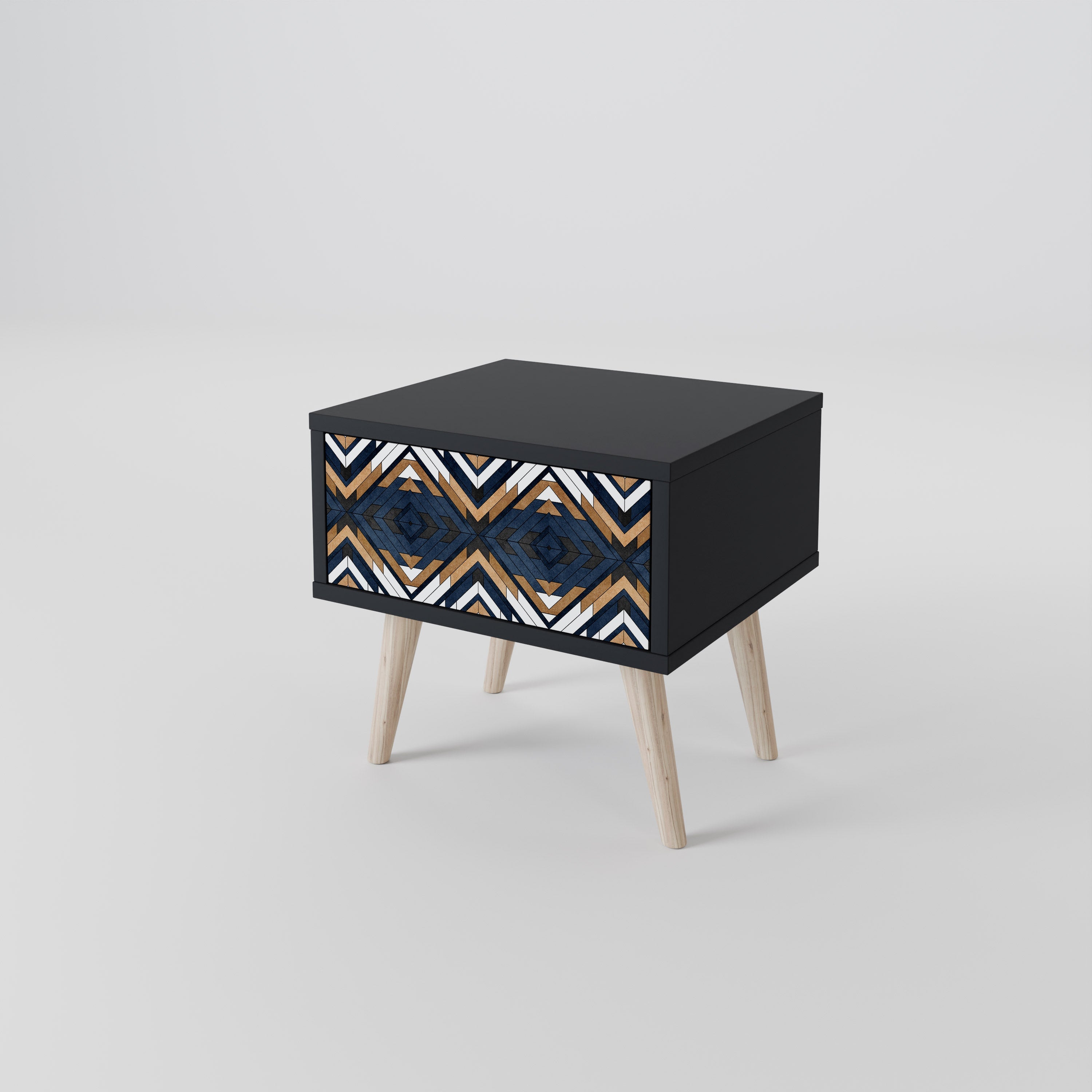 Table de chevet ARTFUL GEOMETRY en finition noire