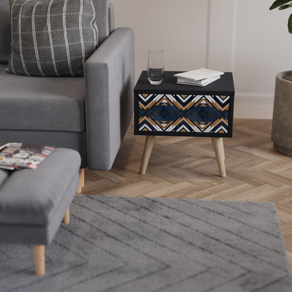 Table de chevet ARTFUL GEOMETRY en finition noire