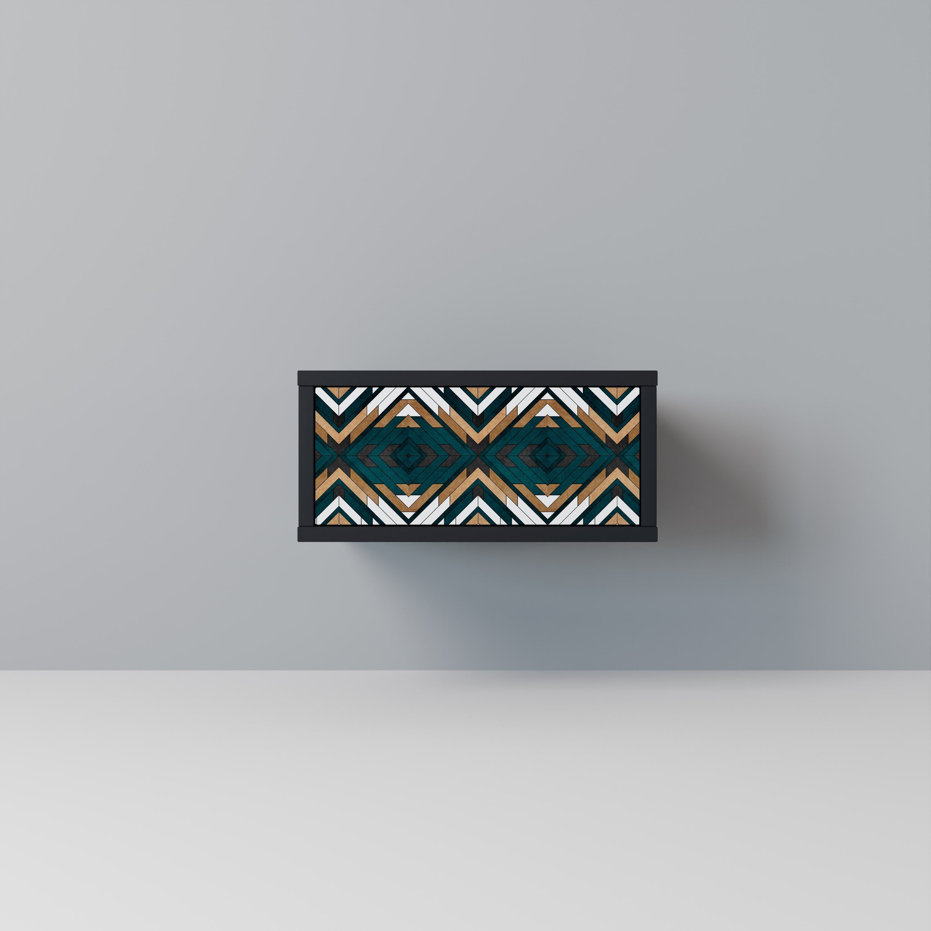 Table de chevet ARTISTIC GEOMETRY en finition noire