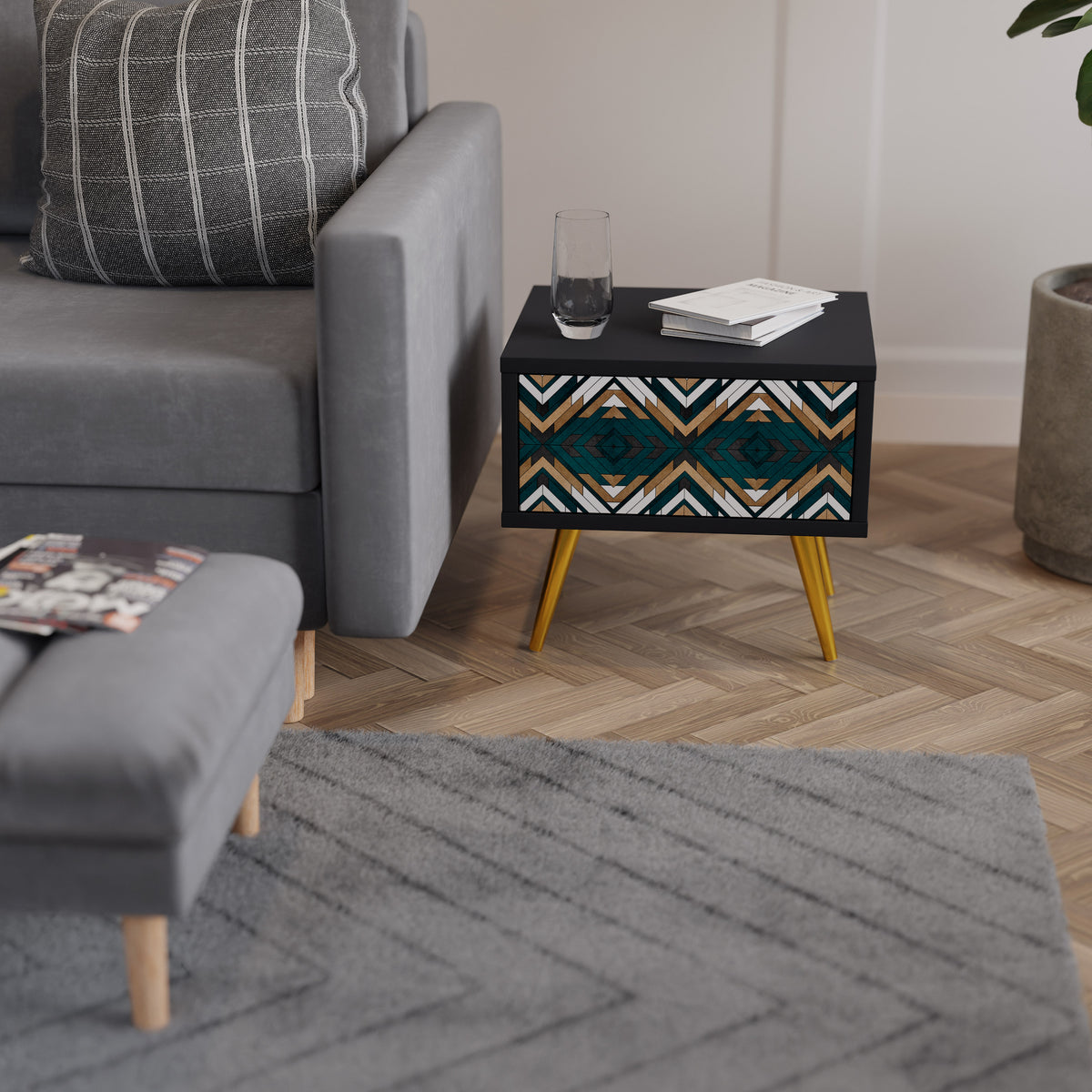 ARTISTIC GEOMETRY Nightstand
