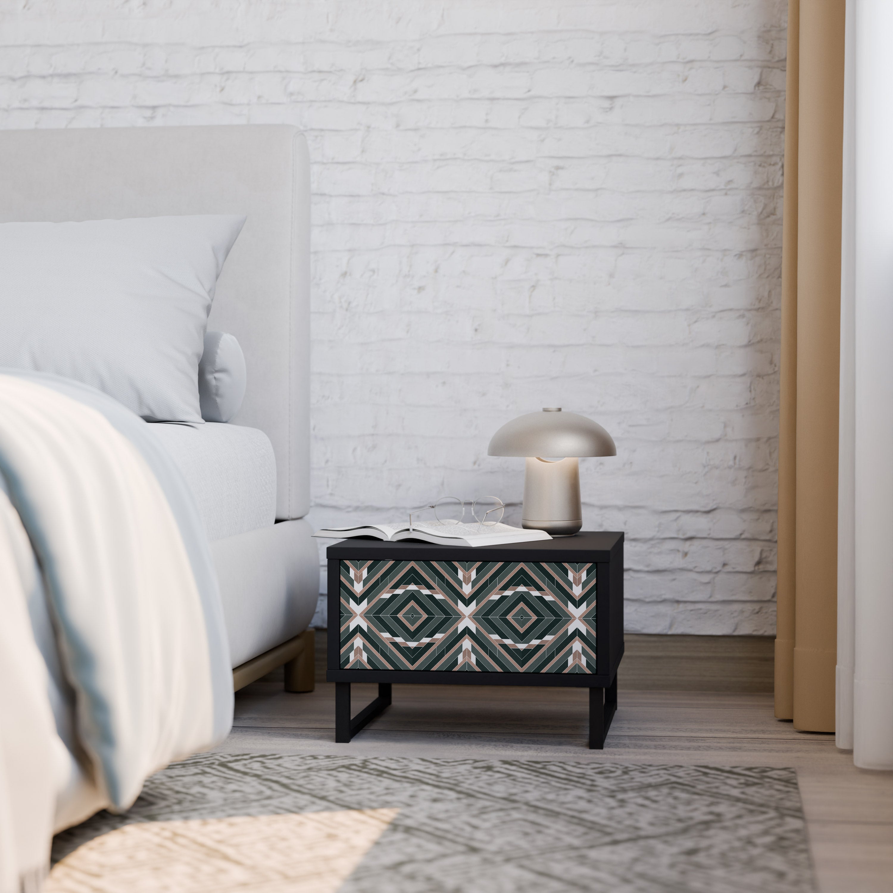 Table de chevet DIMENSION DELIGHTS en finition noire