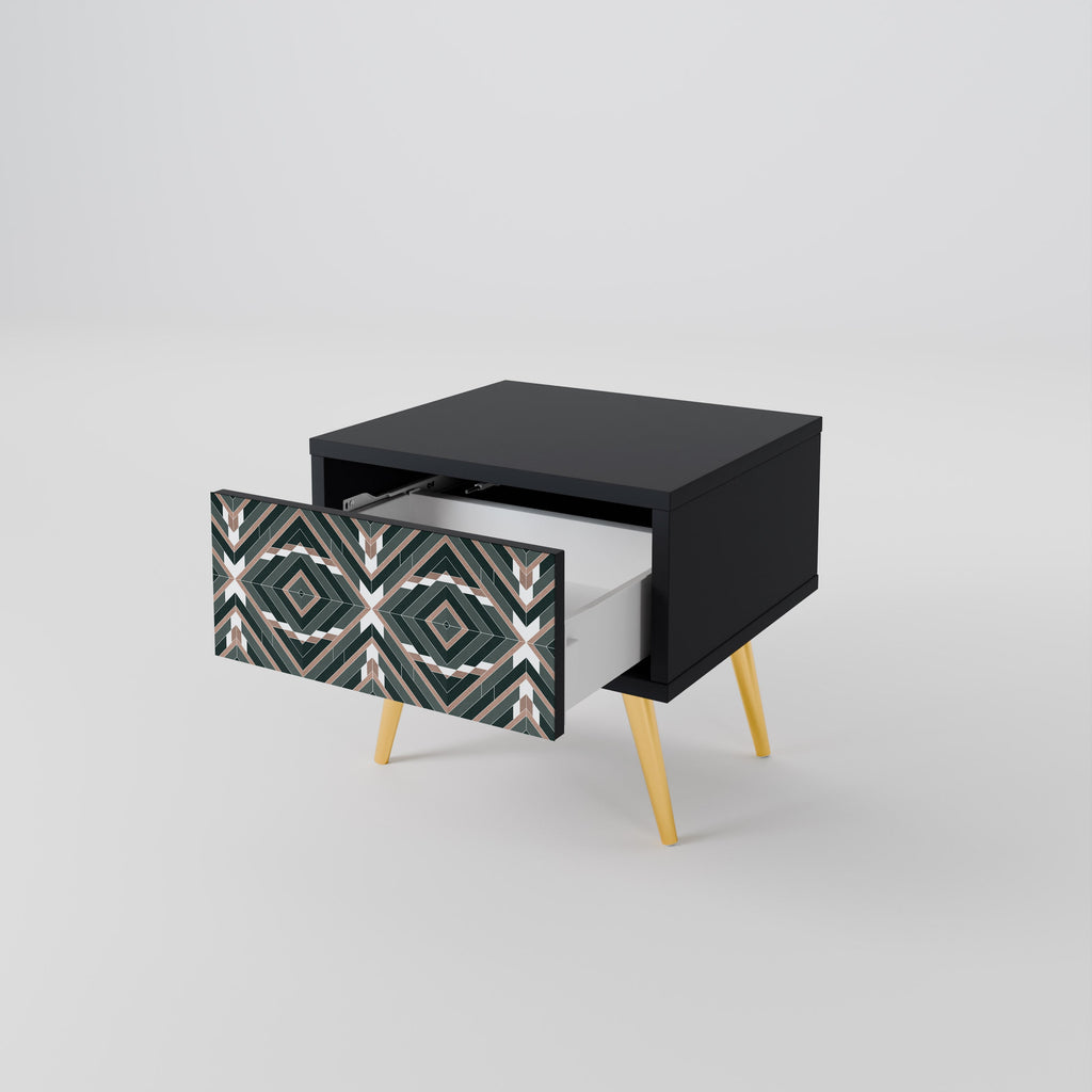 Table de chevet DIMENSION DELIGHTS en finition noire