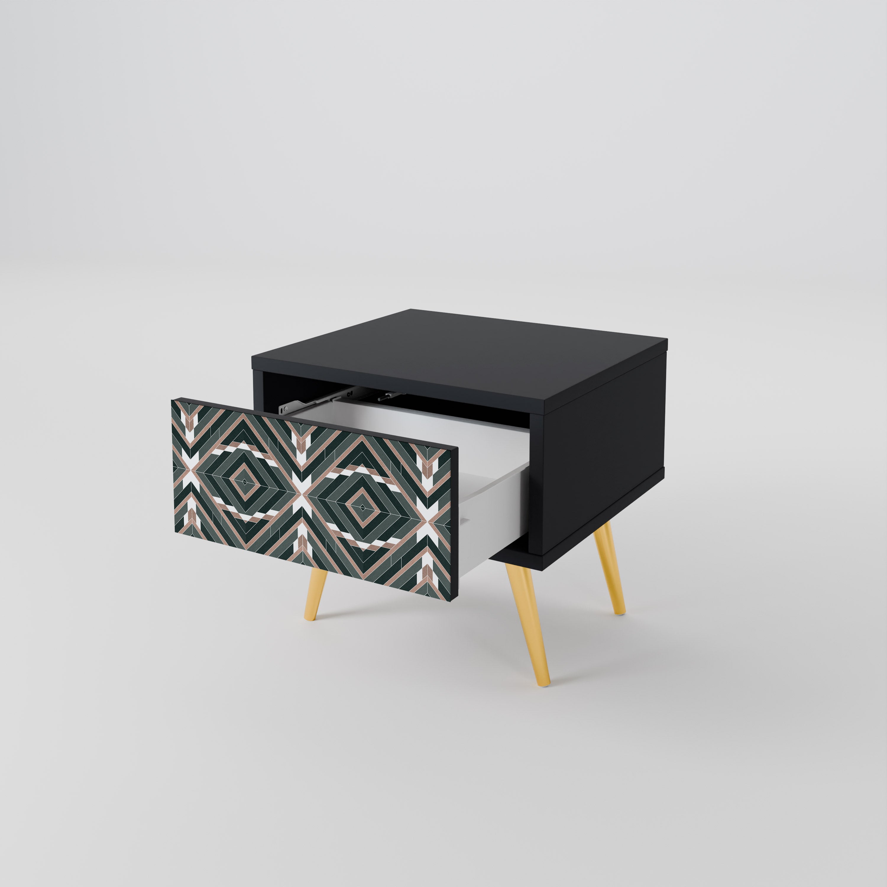 Table de chevet DIMENSION DELIGHTS en finition noire