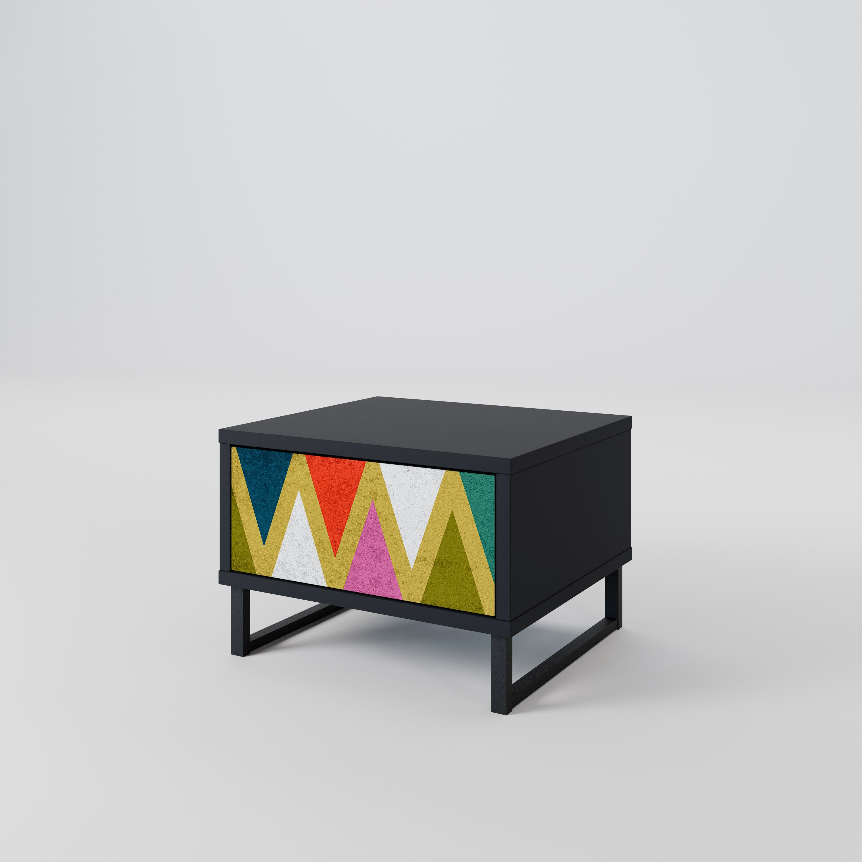 COLORFUL TRIANGLES Nightstand