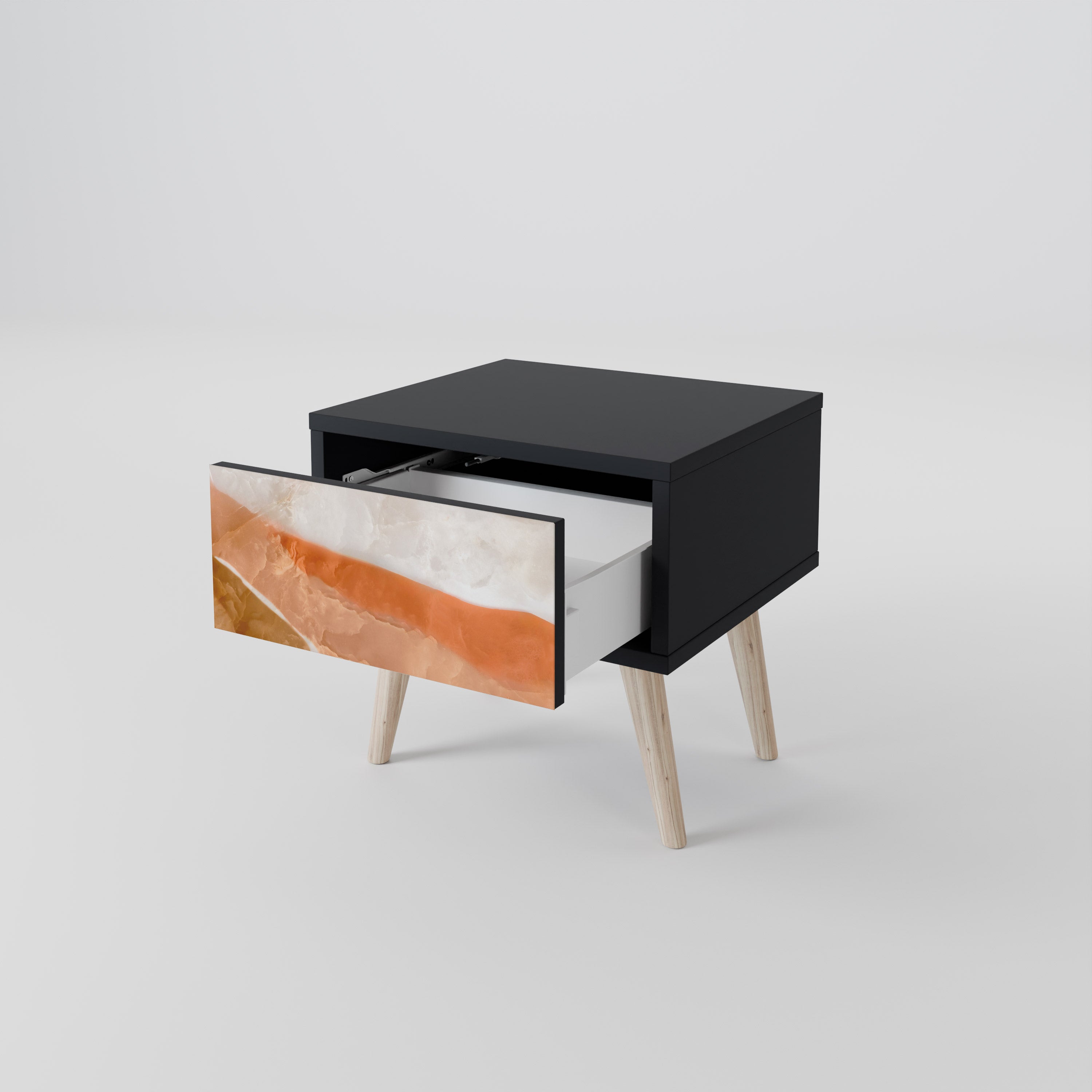 Table de chevet SANDHILLS SPLENDOUR en finition noire