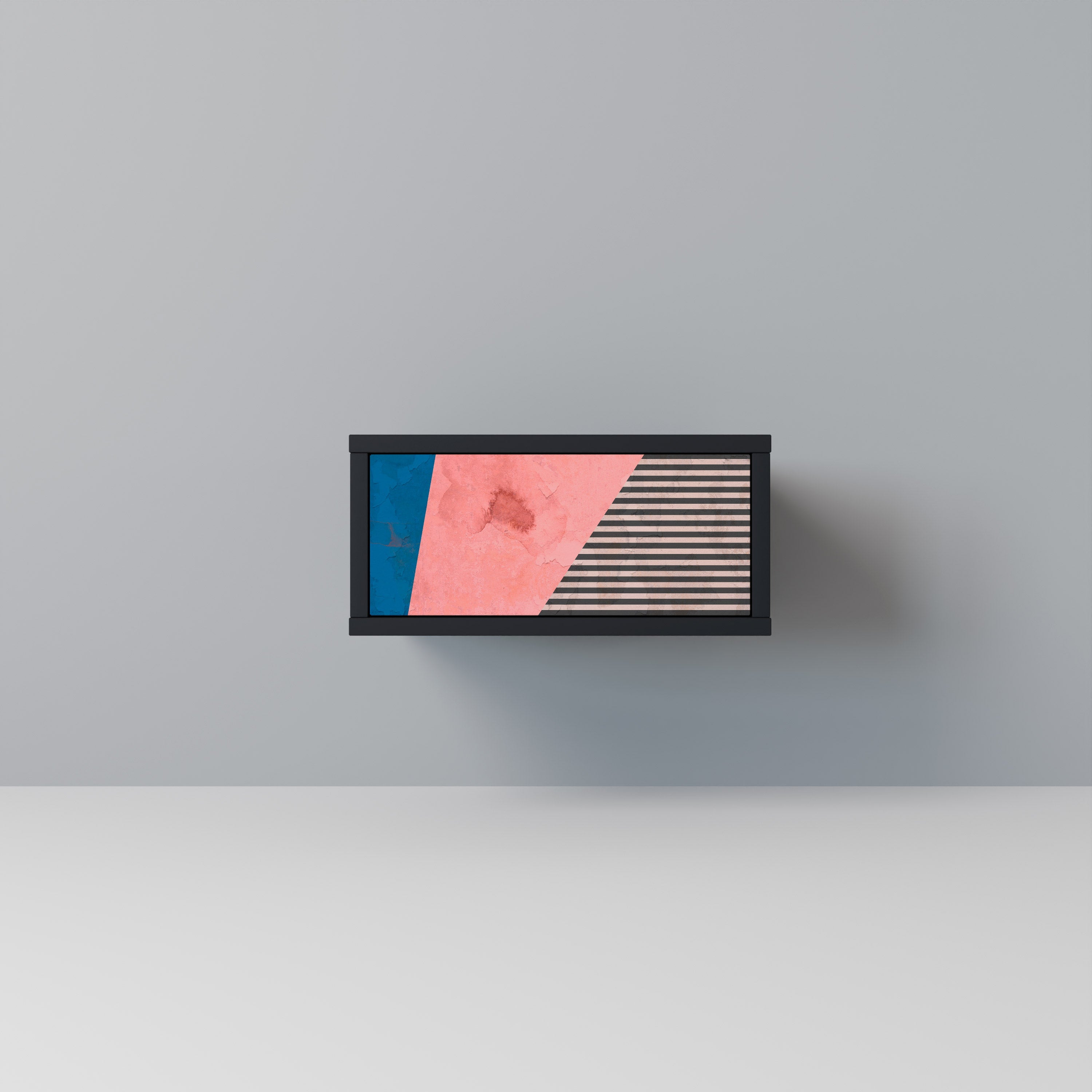 Table de chevet GLAMOROUS STRIPE en finition noire