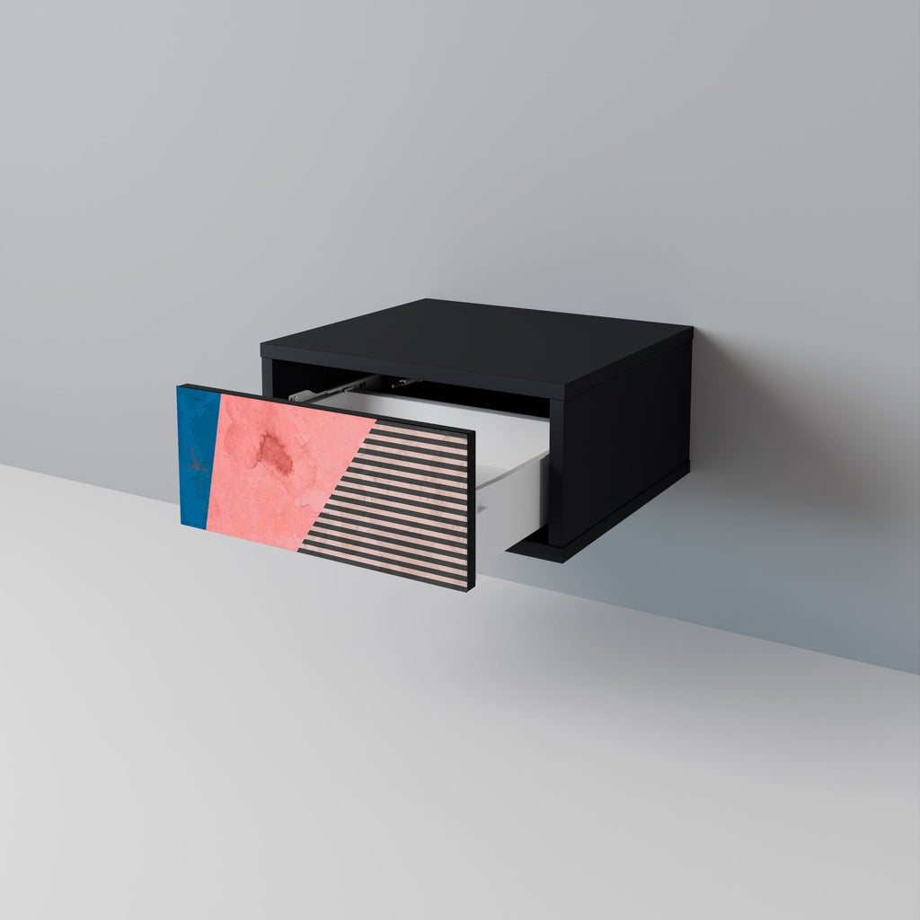 Table de chevet GLAMOROUS STRIPE en finition noire