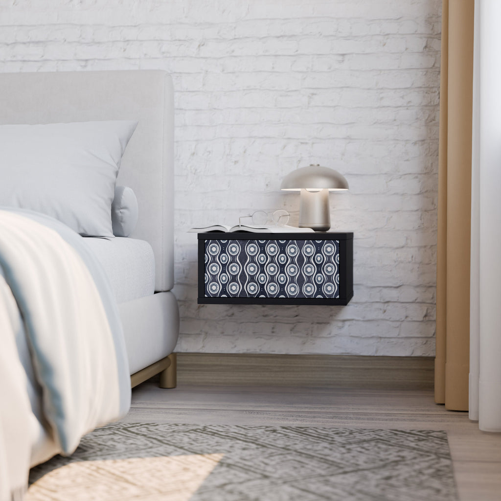 Table de chevet GRAPHITE EYES en finition noire