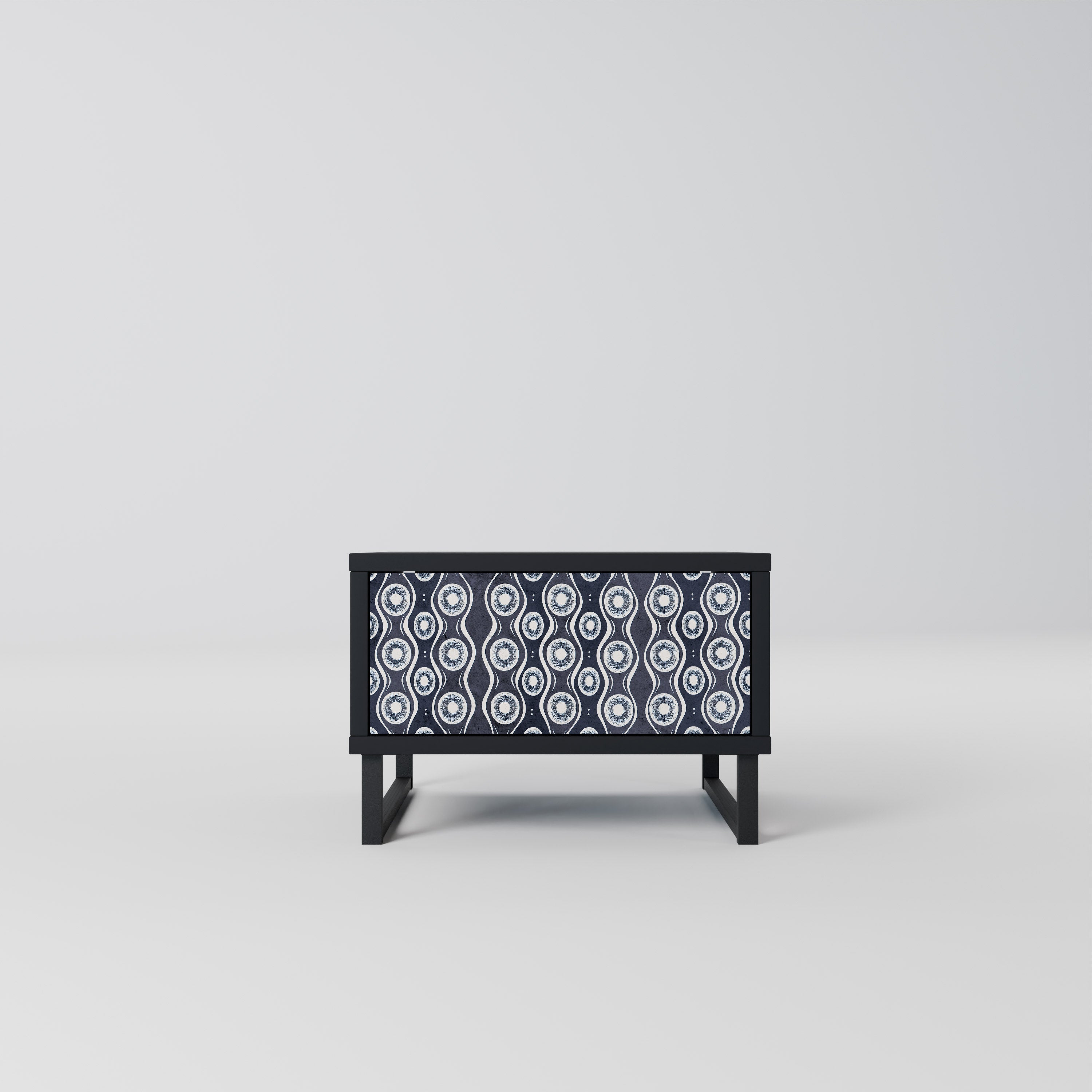 Table de chevet GRAPHITE EYES en finition noire