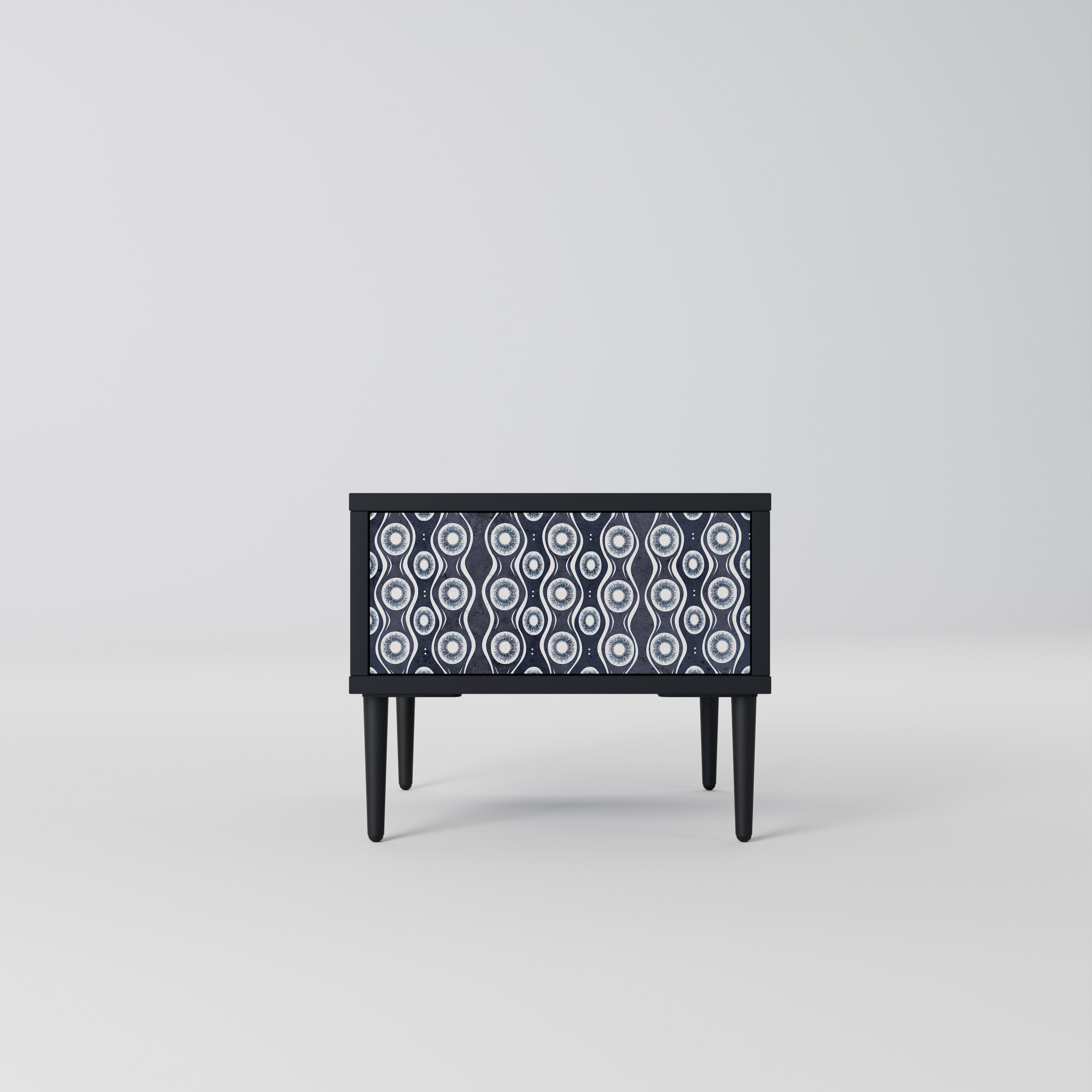 Table de chevet GRAPHITE EYES en finition noire