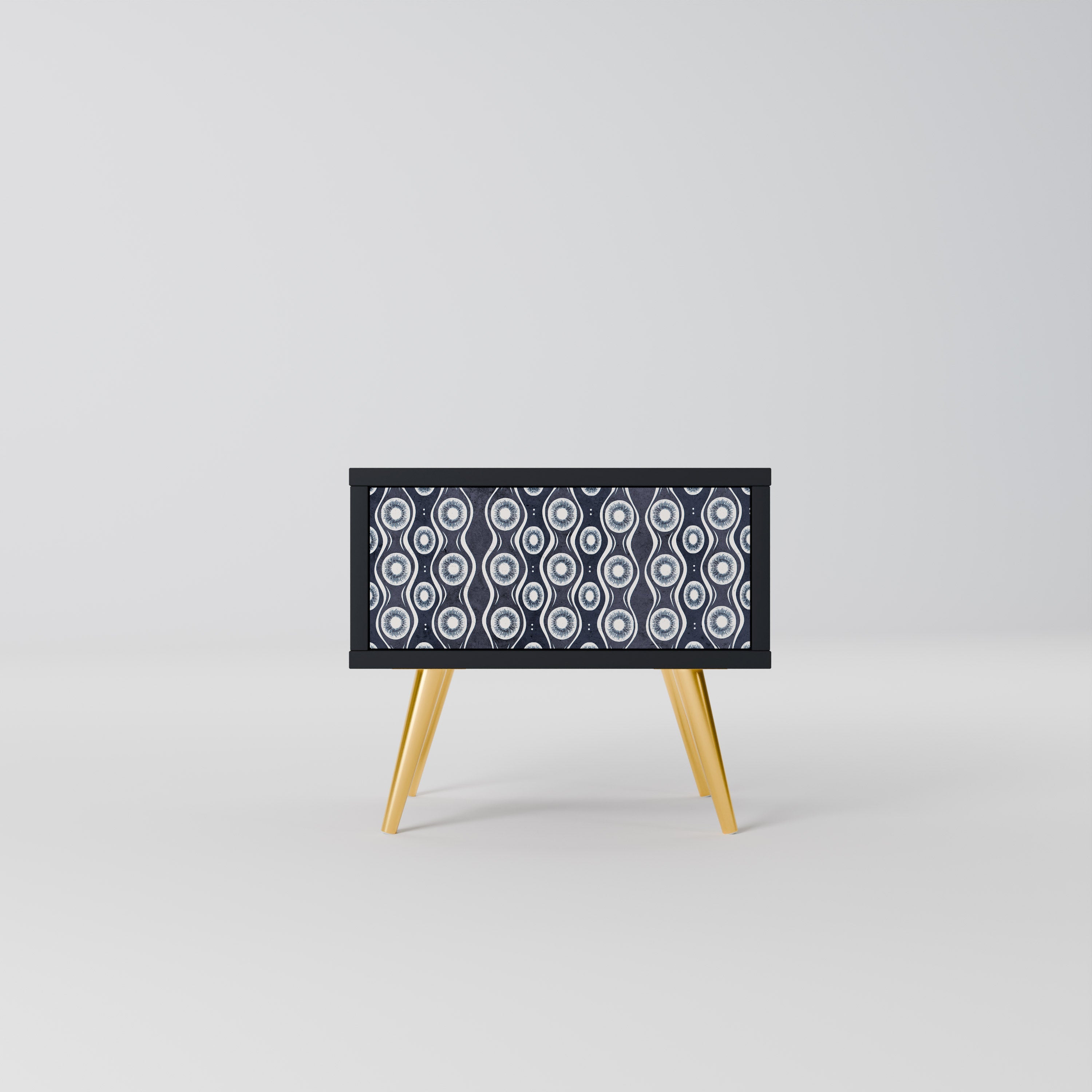 Table de chevet GRAPHITE EYES en finition noire