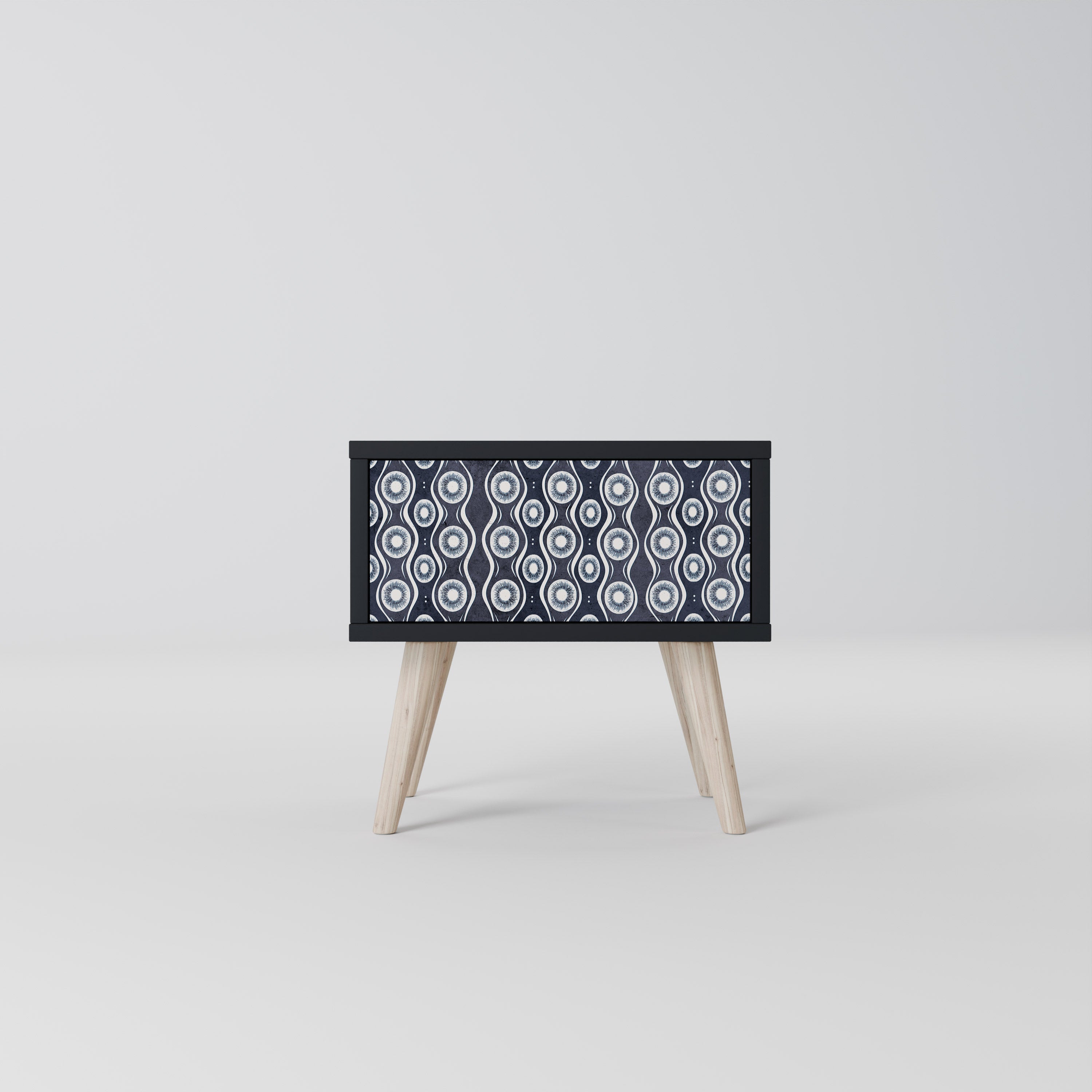 Table de chevet GRAPHITE EYES en finition noire