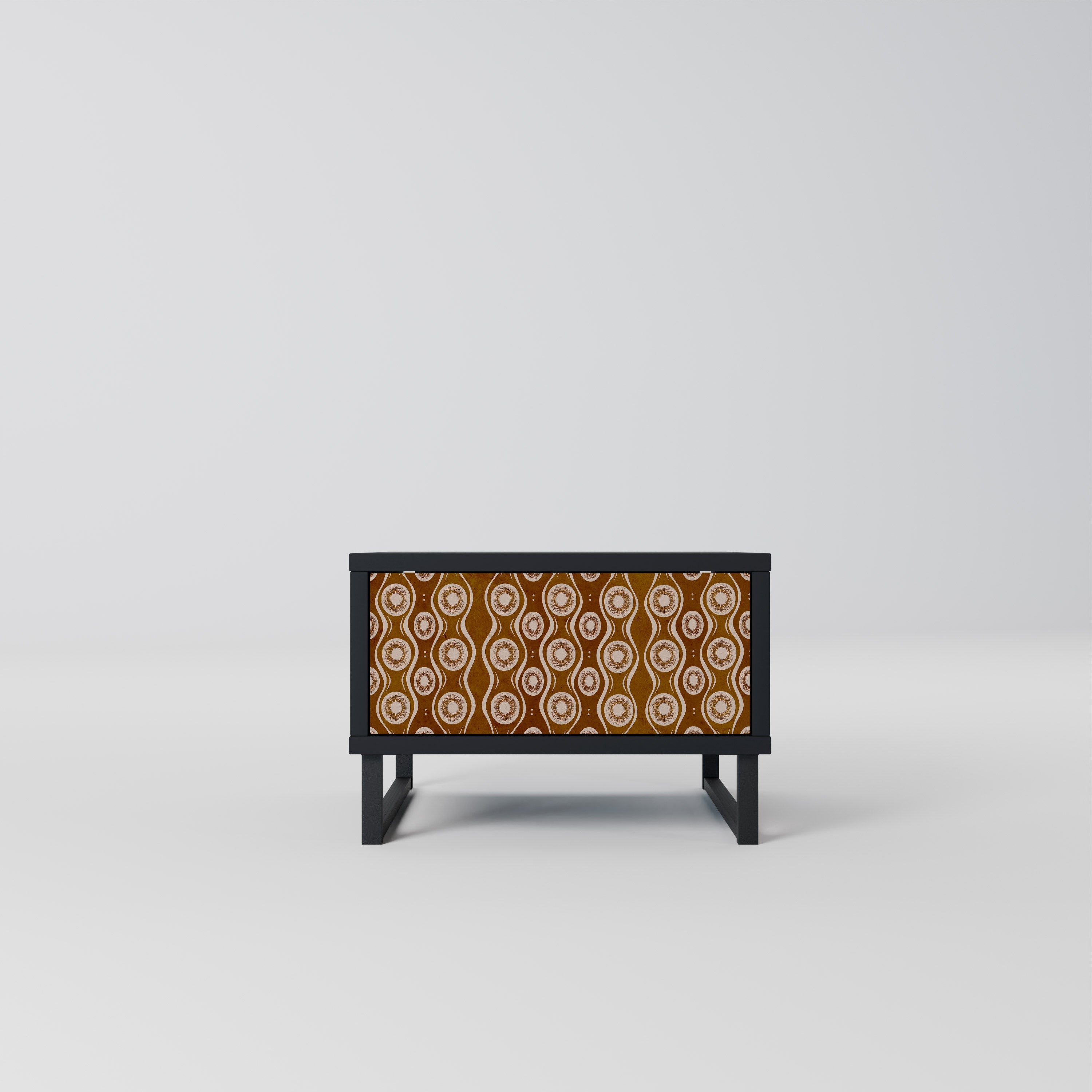 Table de chevet BROWN EYES en finition noire