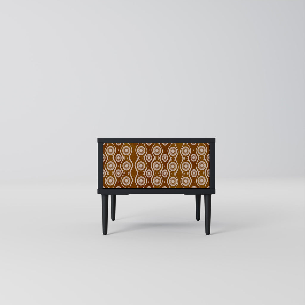 Table de chevet BROWN EYES en finition noire