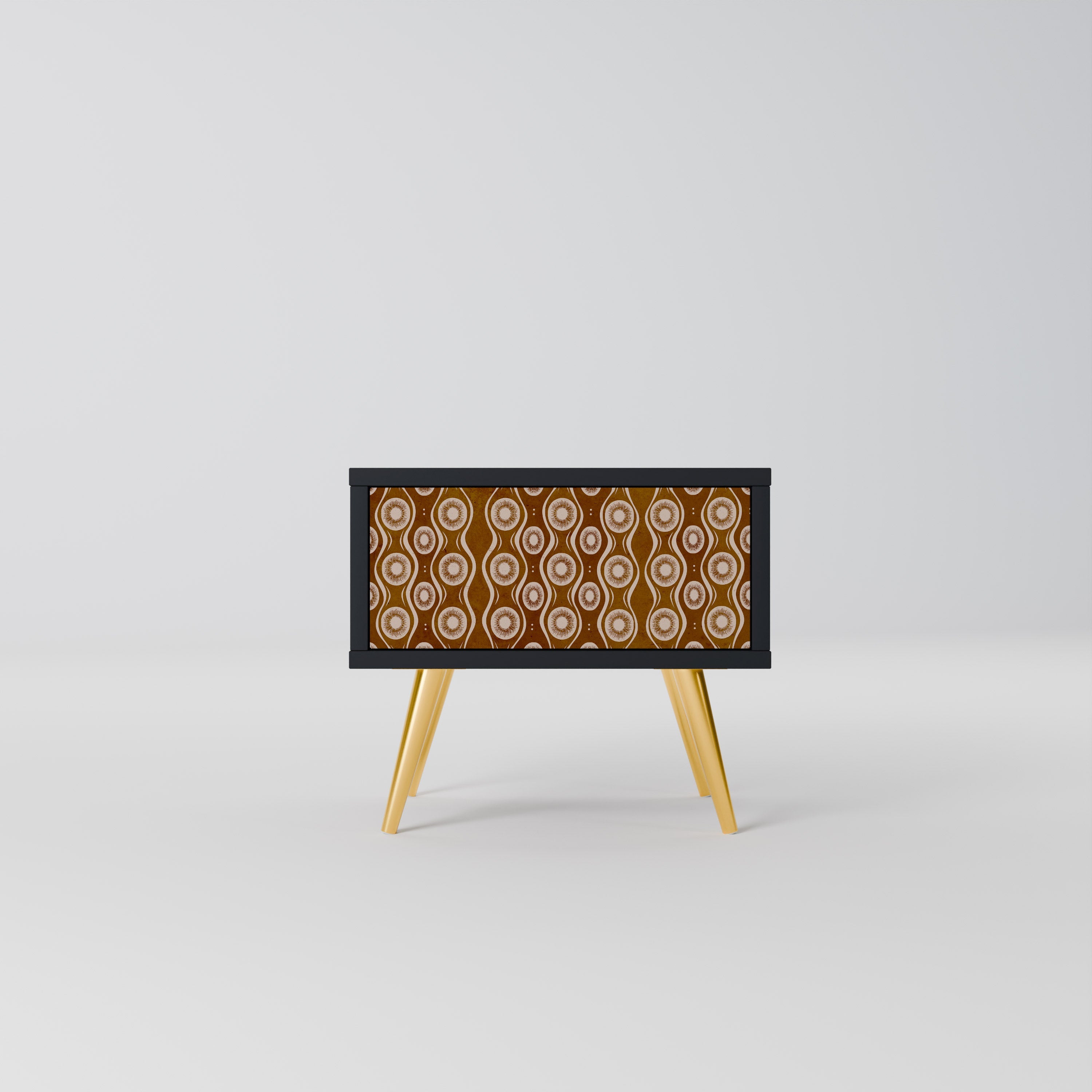 Table de chevet BROWN EYES en finition noire