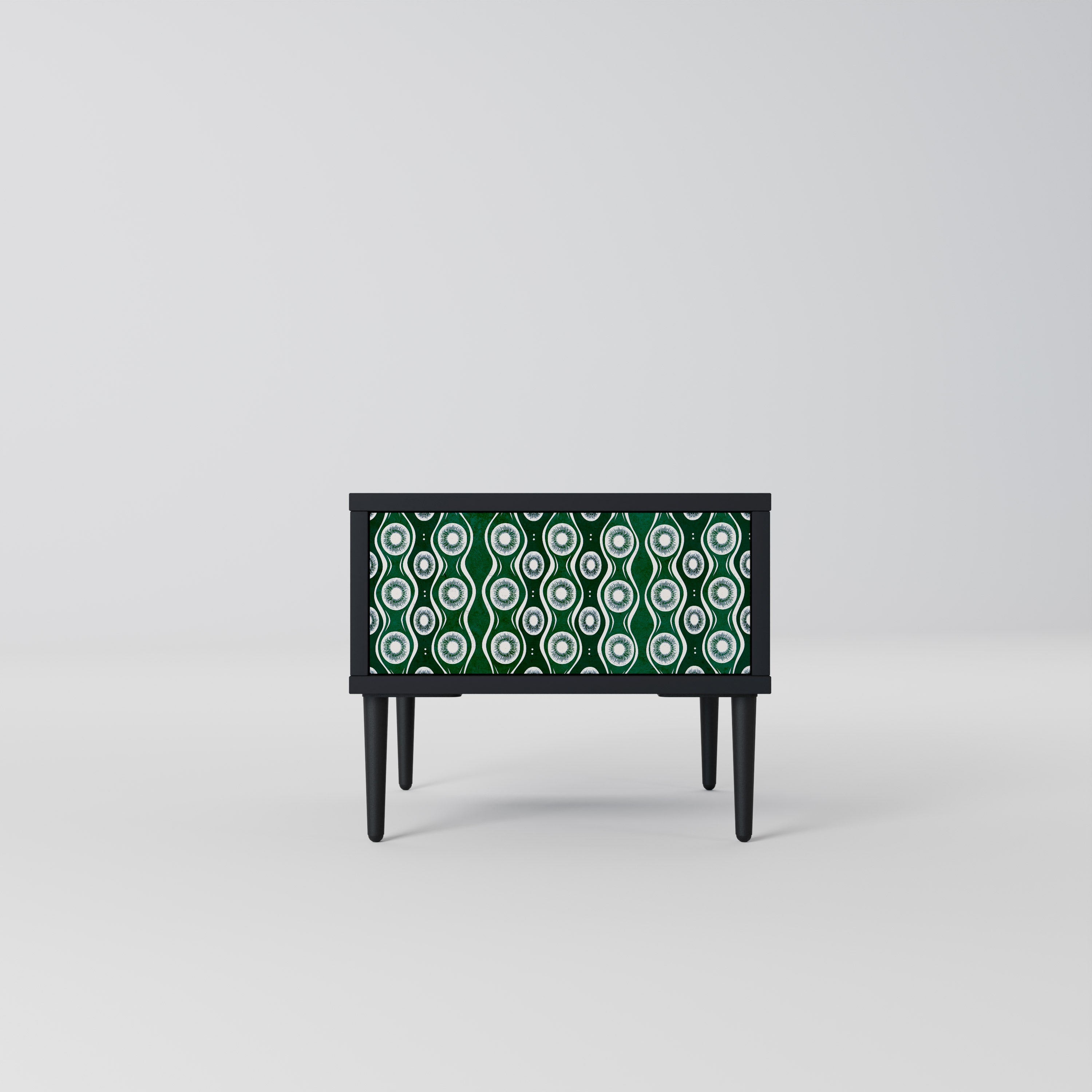 Table de chevet GREEN EYES en finition noire