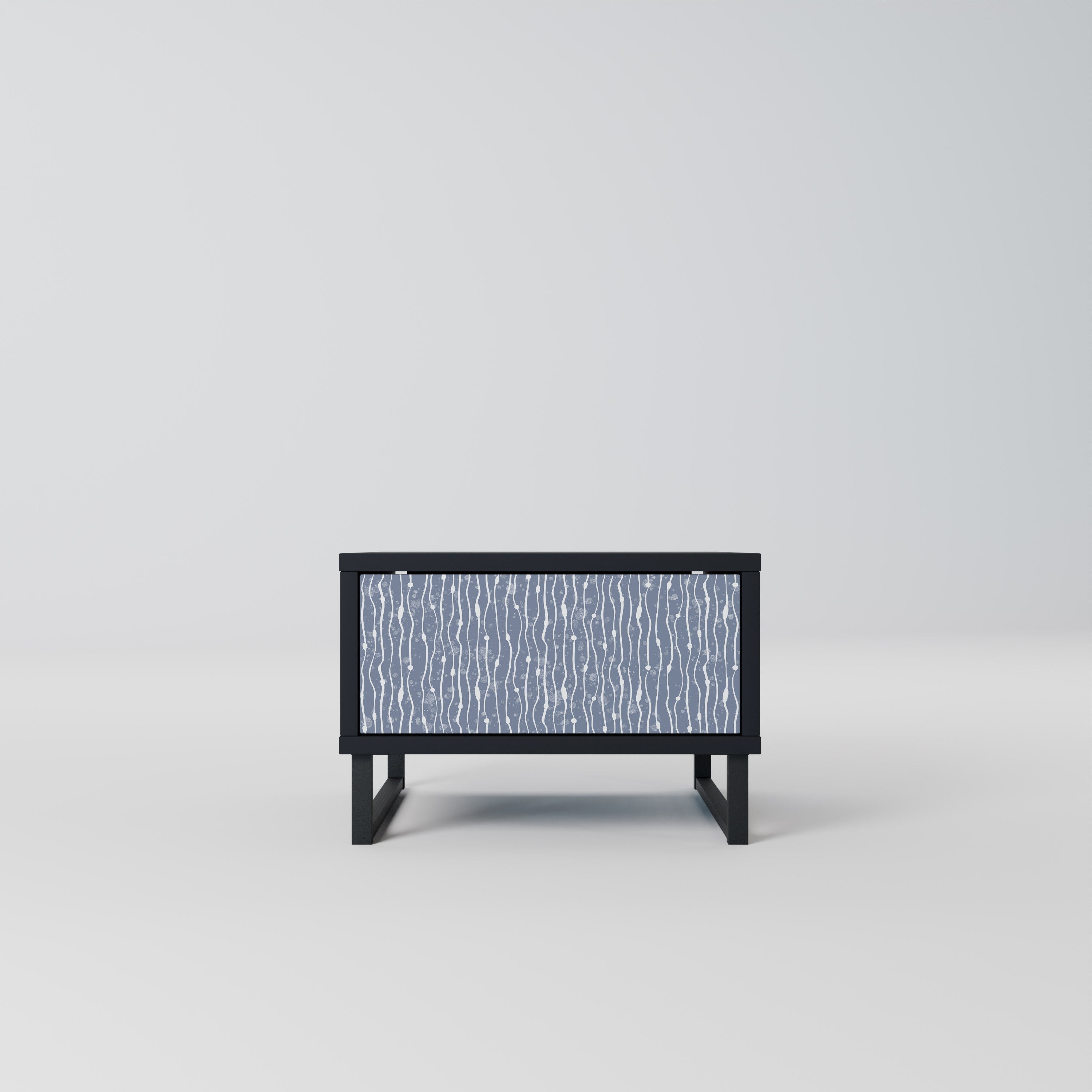 Table de chevet GRAPHITE RAIN en finition noire