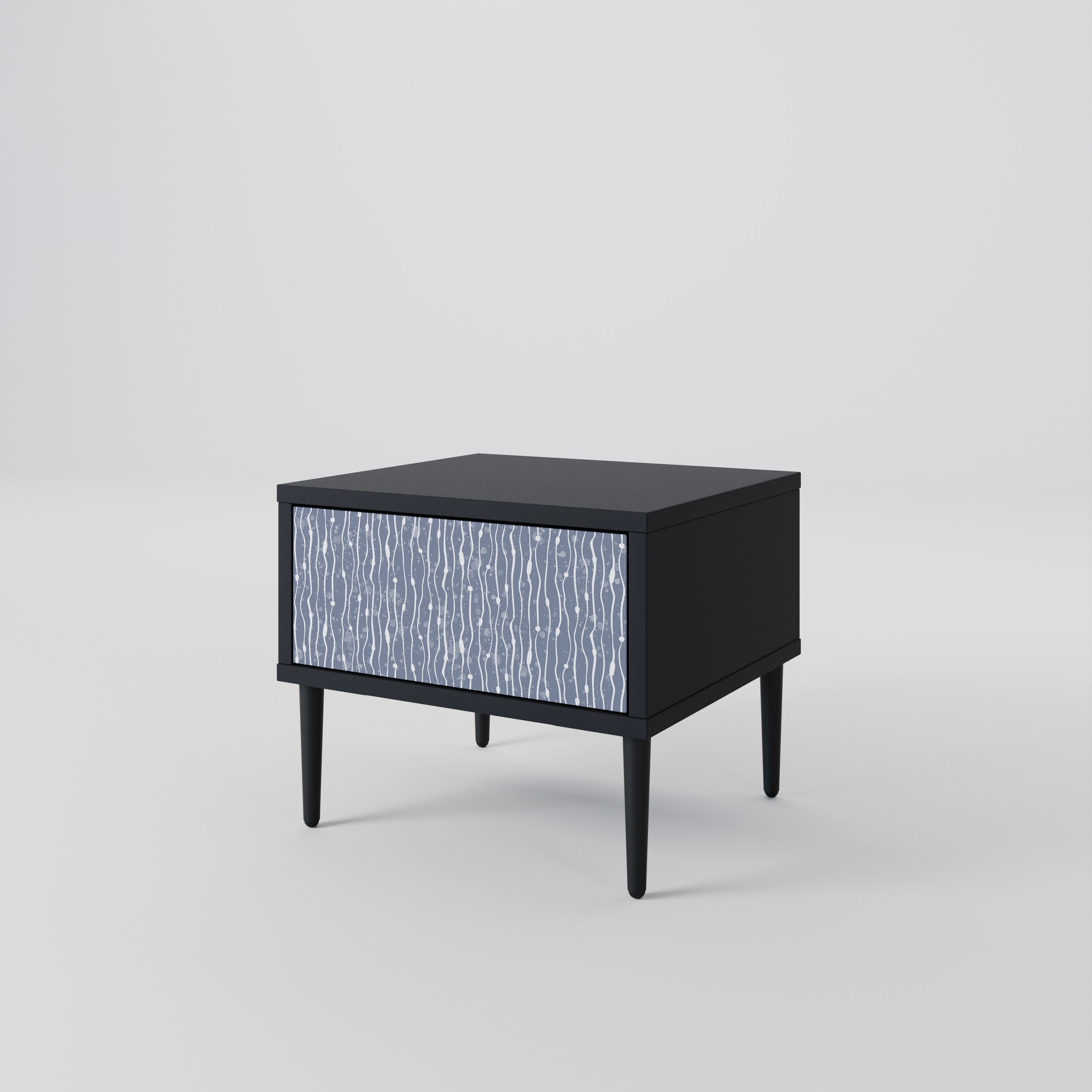 Table de chevet GRAPHITE RAIN en finition noire