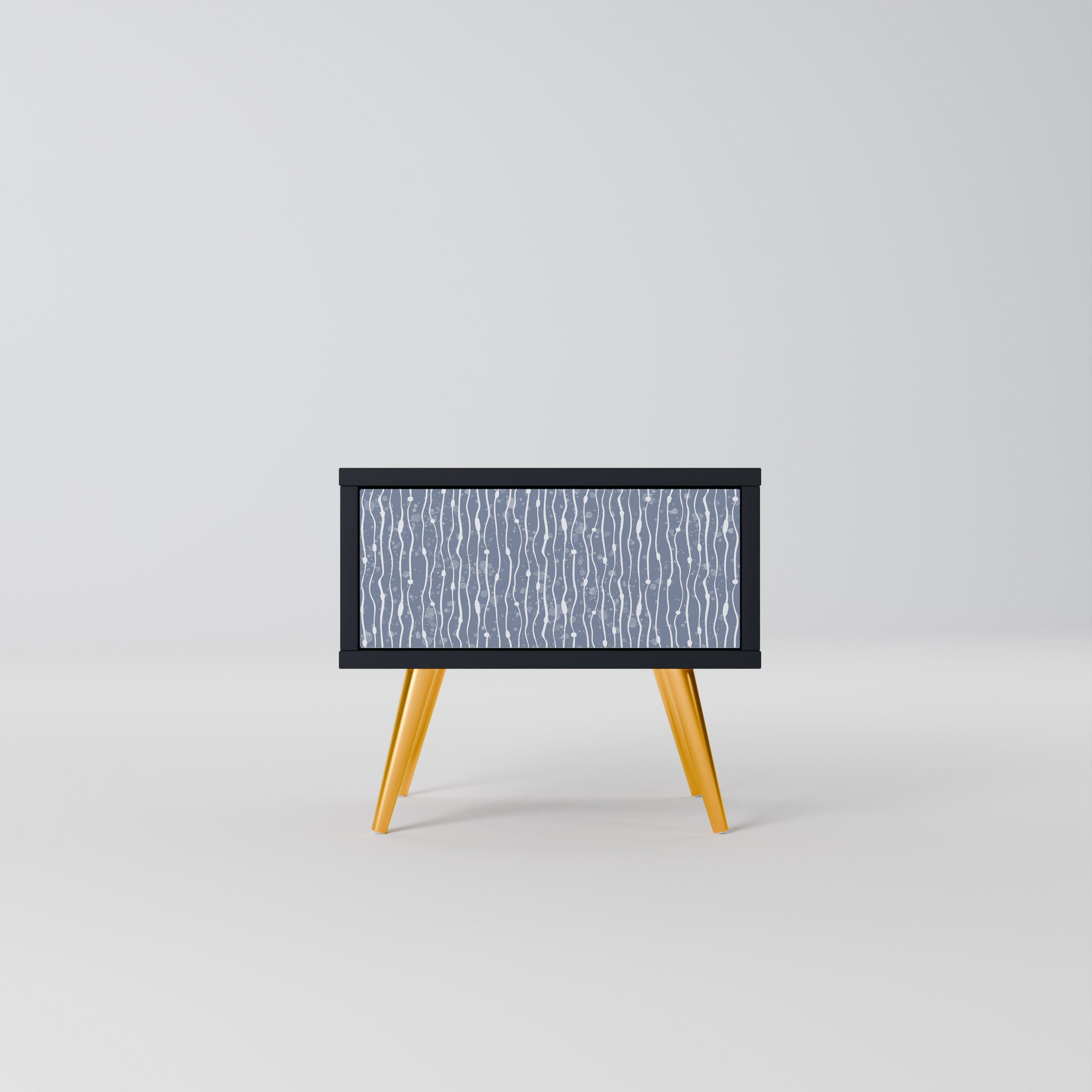 Table de chevet GRAPHITE RAIN en finition noire