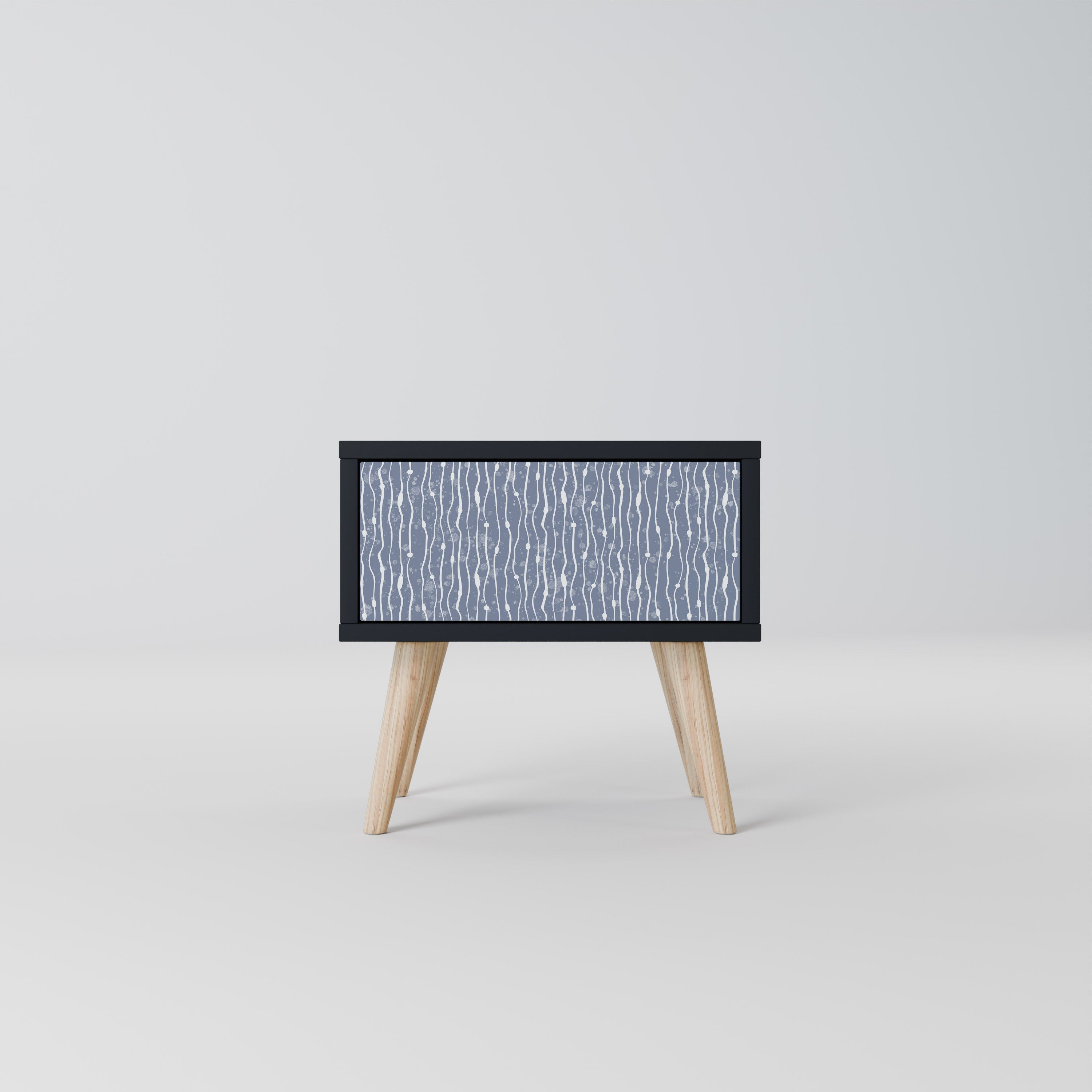 Table de chevet GRAPHITE RAIN en finition noire