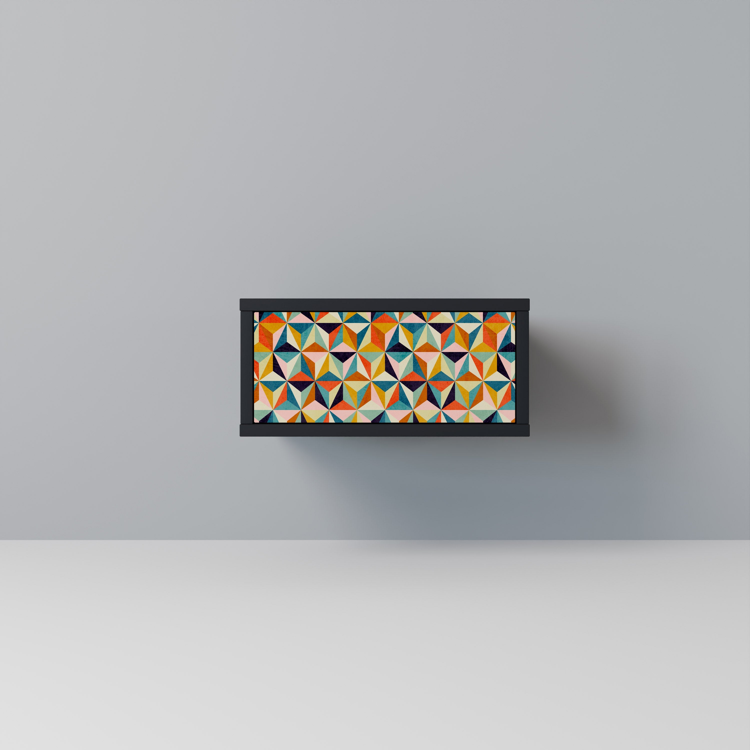 Table de chevet TESSELATE TREASURES en finition noire