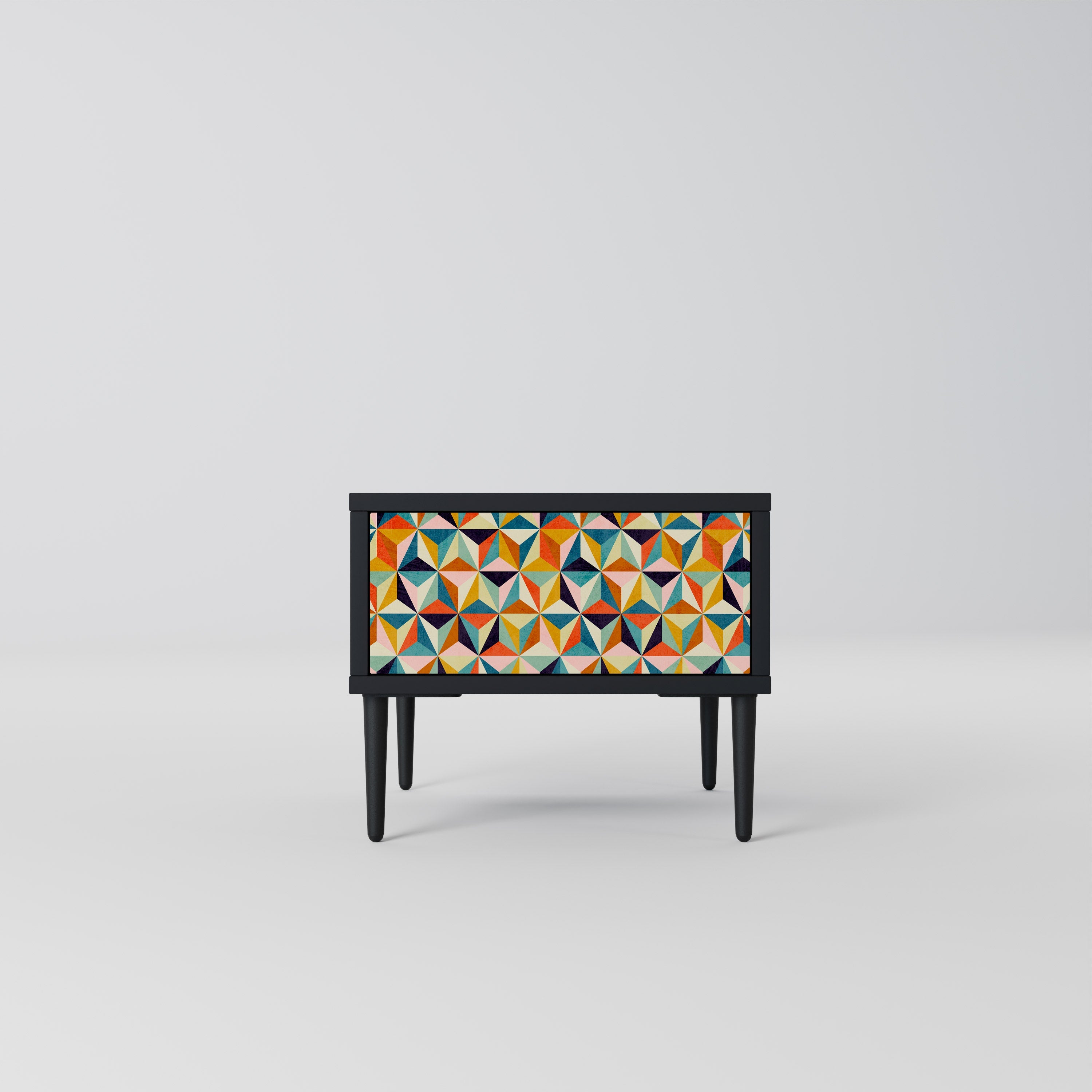 Table de chevet TESSELATE TREASURES en finition noire