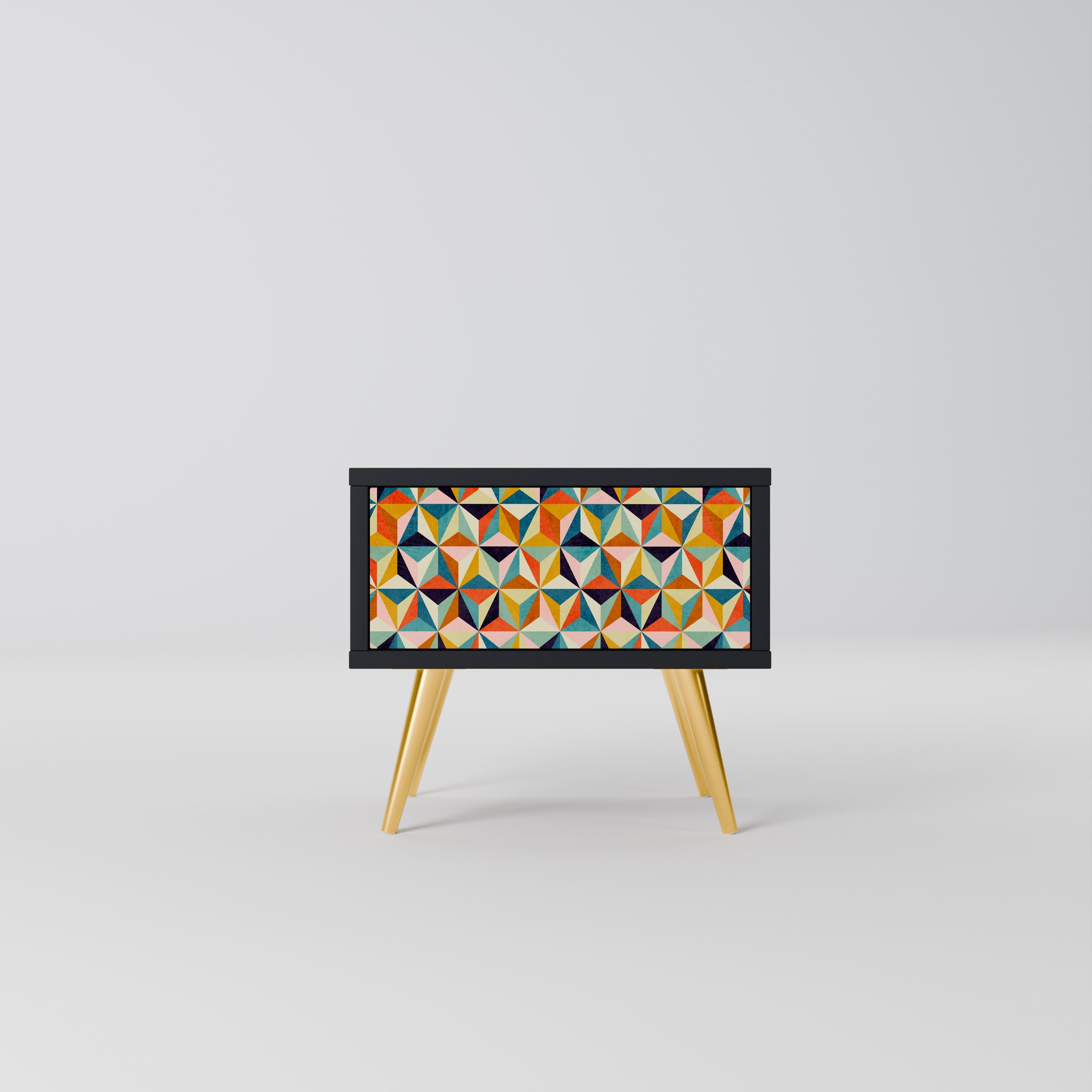 Table de chevet TESSELATE TREASURES en finition noire