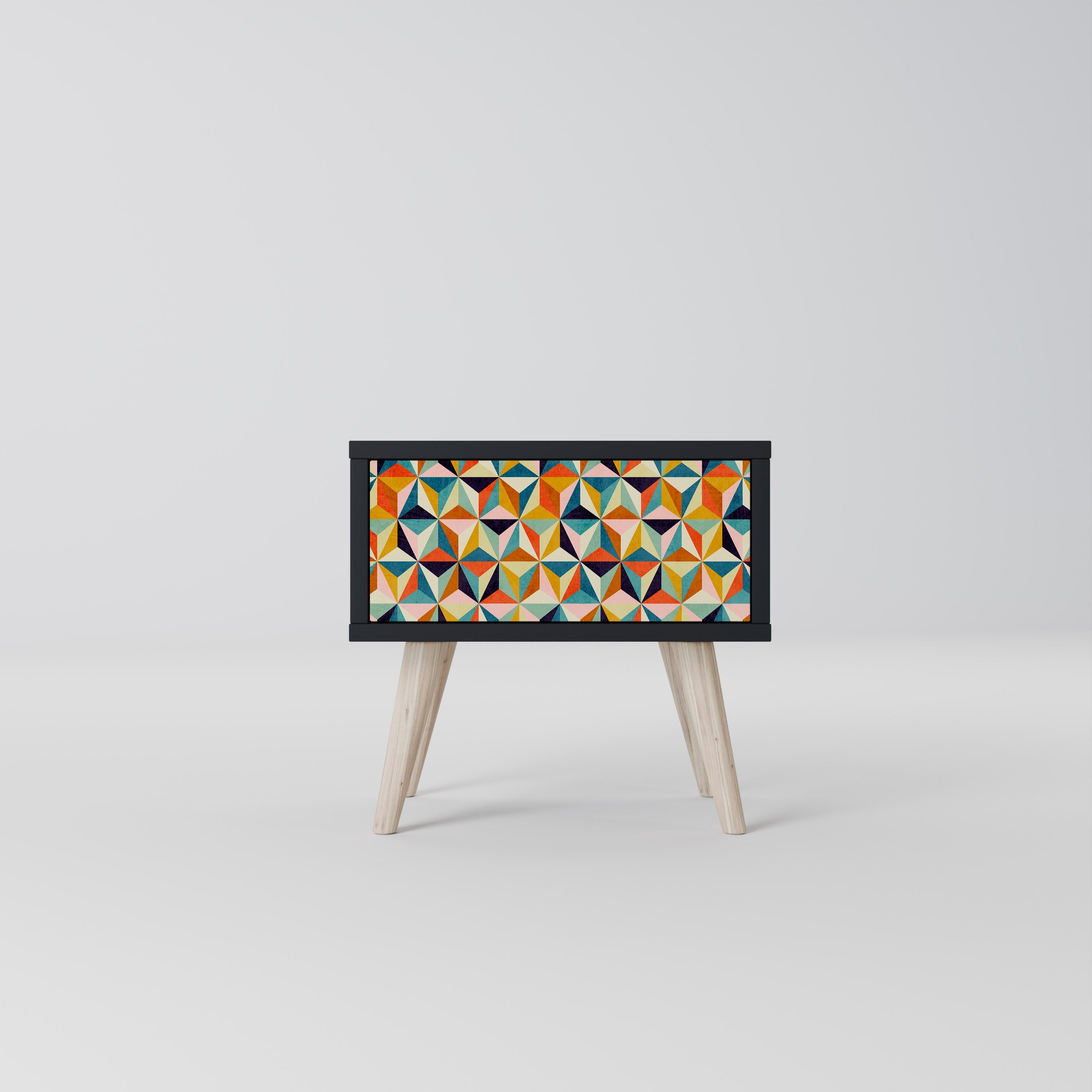 Table de chevet TESSELATE TREASURES en finition noire