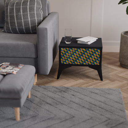 PAINTED SQUARES MIX Nightstand