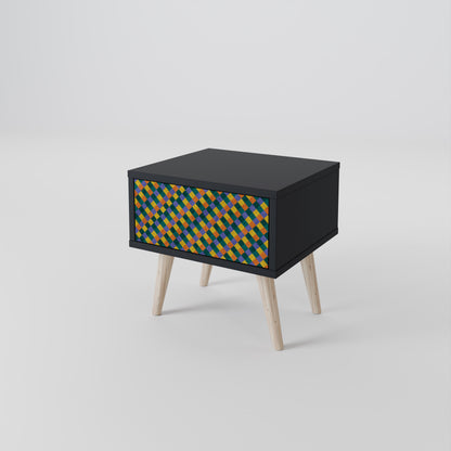 PAINTED SQUARES MIX Nightstand