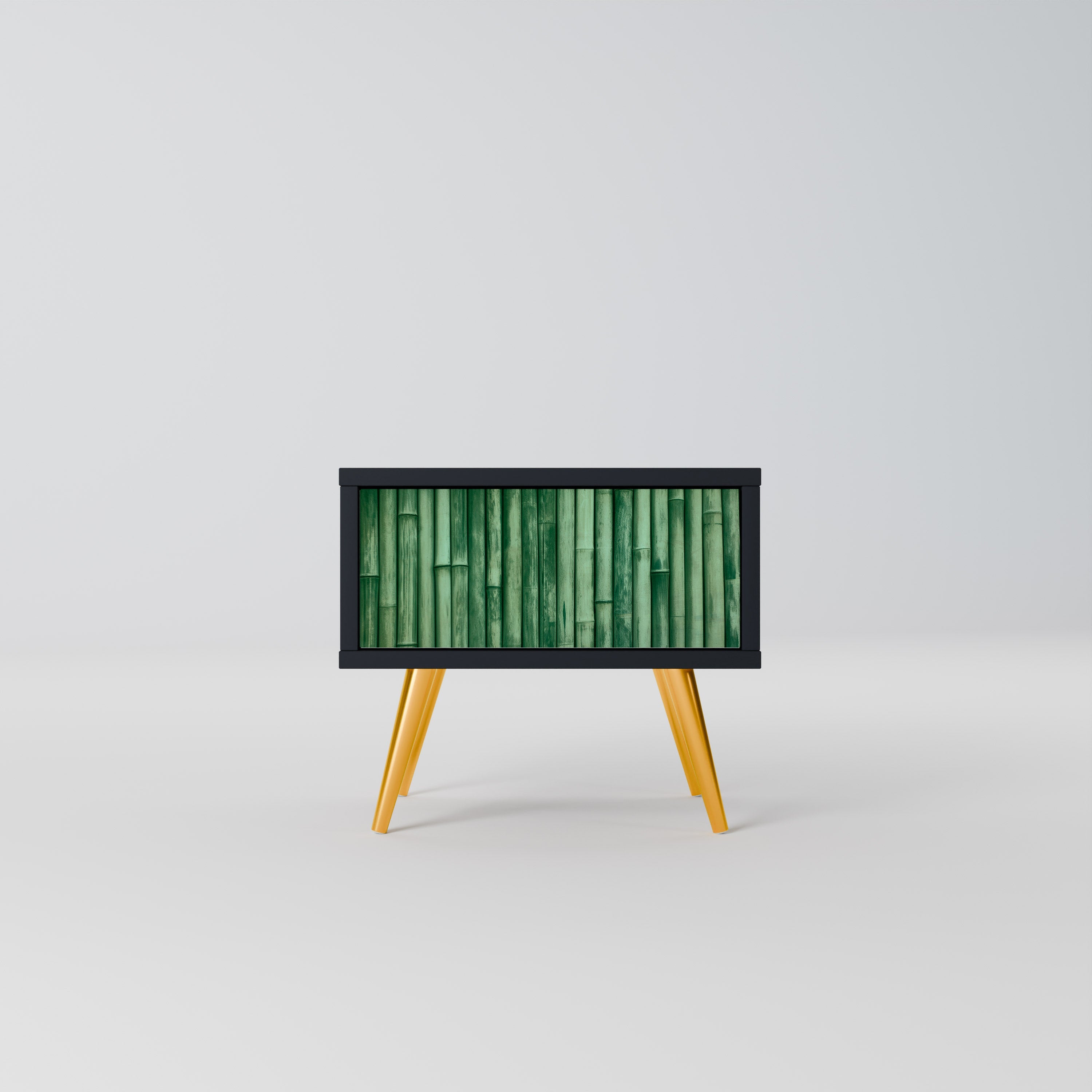 Table de chevet VERT NATUREL en finition noire