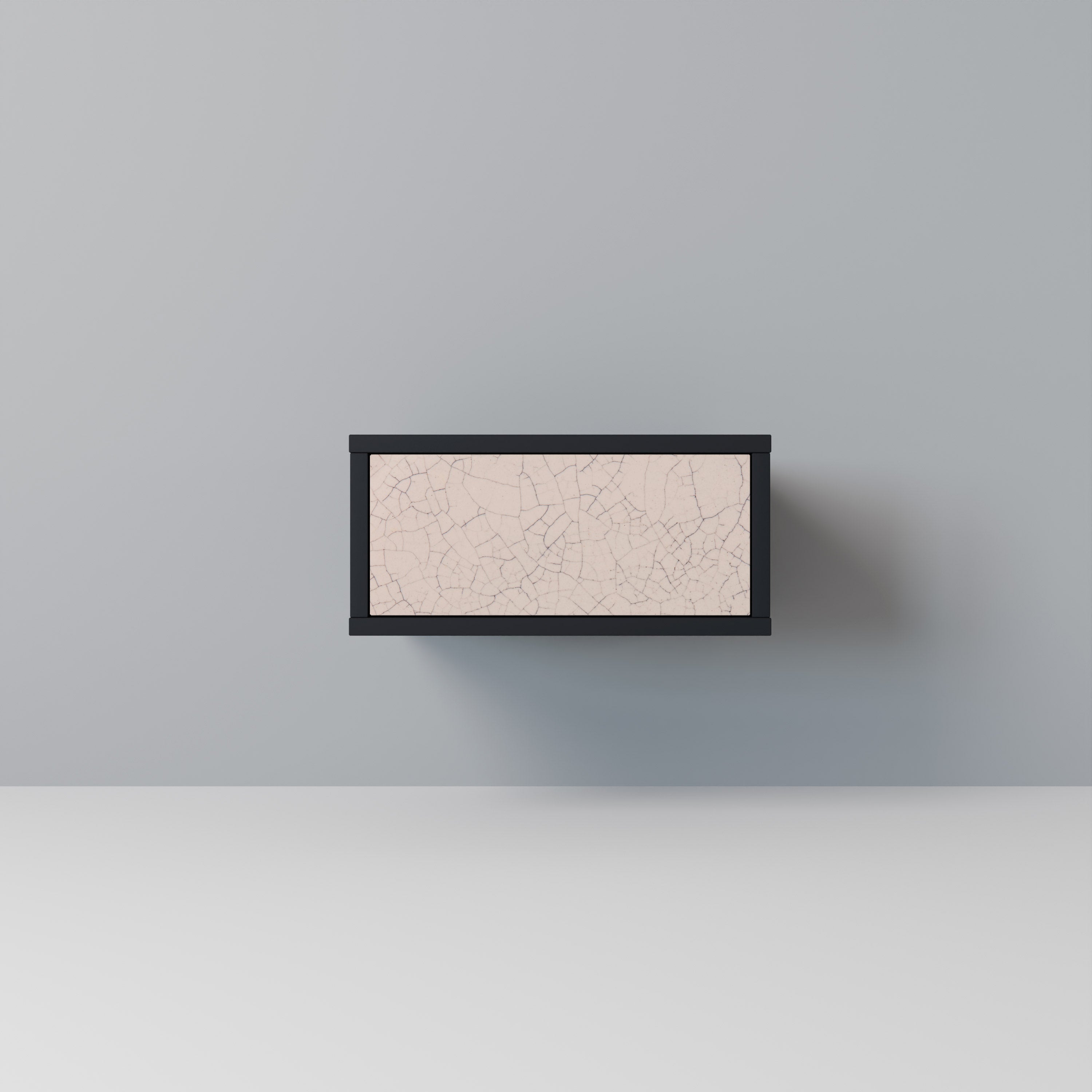 Table de chevet TEXTURE CÉRAMIQUE en finition noire