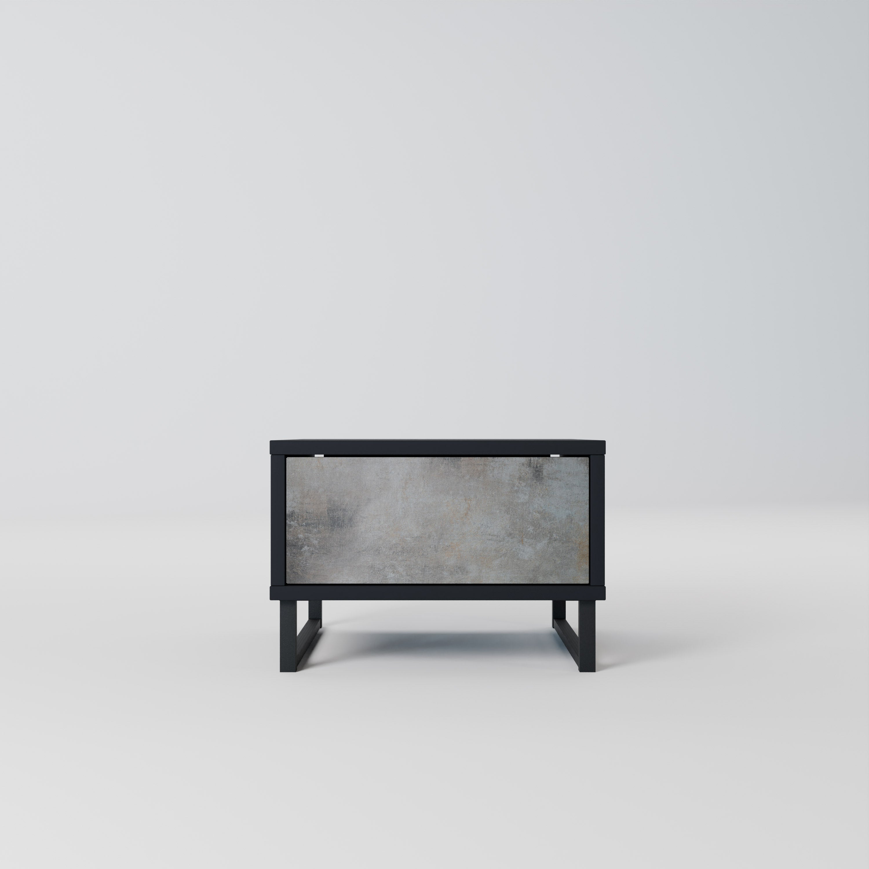 Table de chevet CONCRETE WALL en finition noire