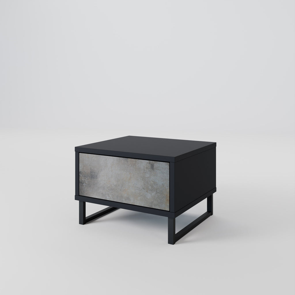 Table de chevet CONCRETE WALL en finition noire