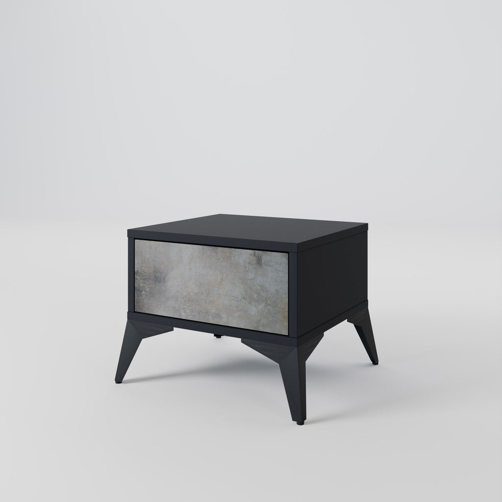Table de chevet CONCRETE WALL en finition noire