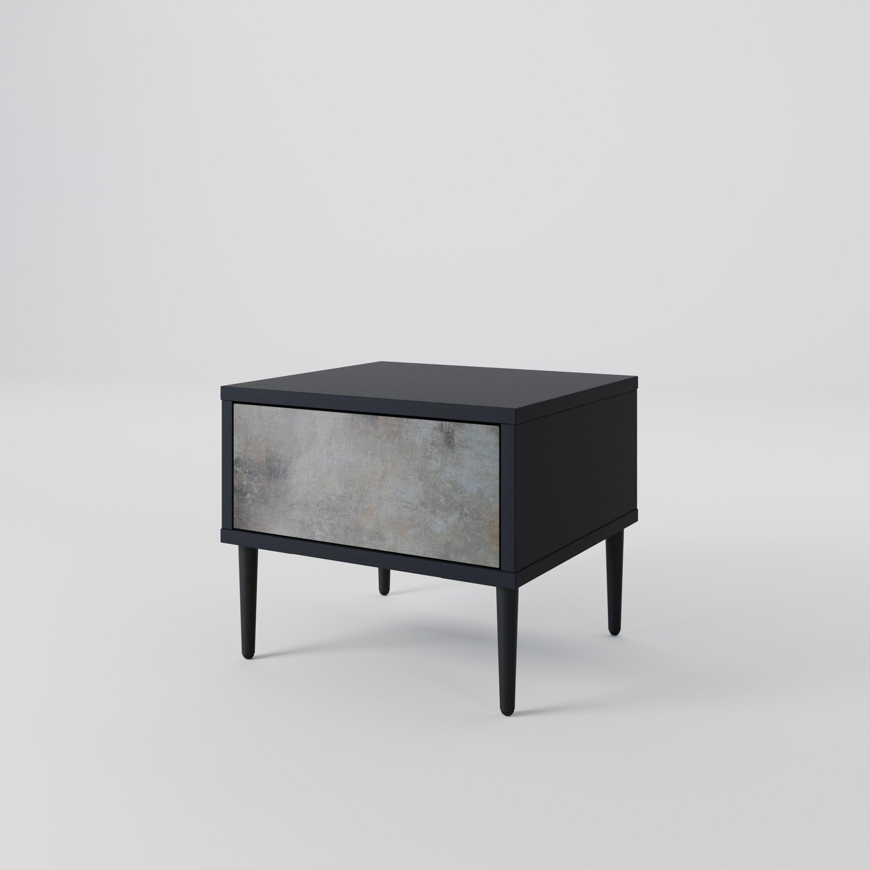 Table de chevet CONCRETE WALL en finition noire