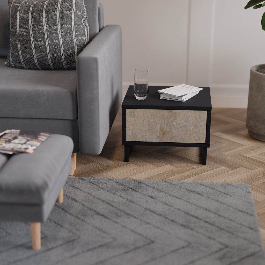 ERREUR D'ÉCRAN Table de chevet en finition noire