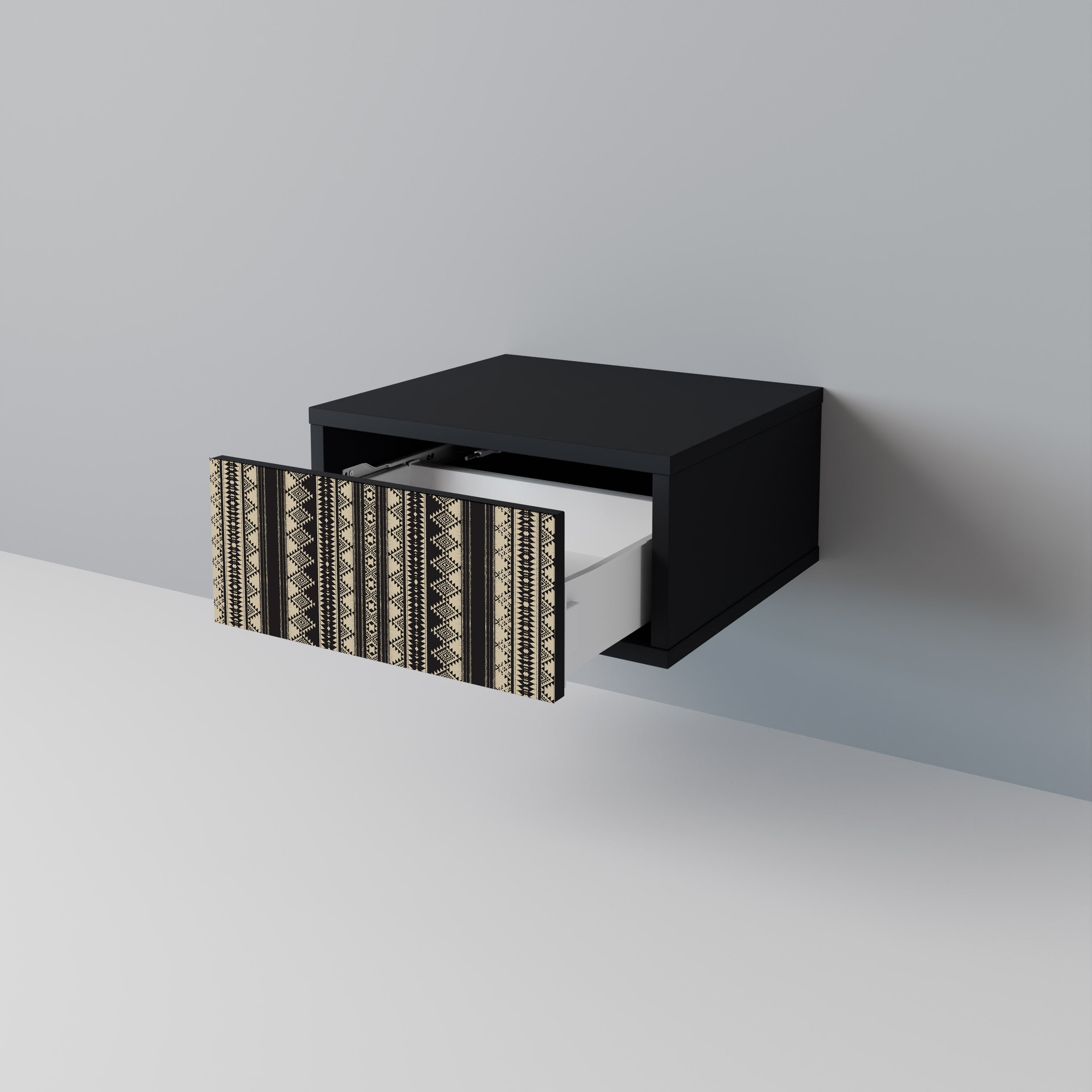 Table de chevet AZTEC en finition noire