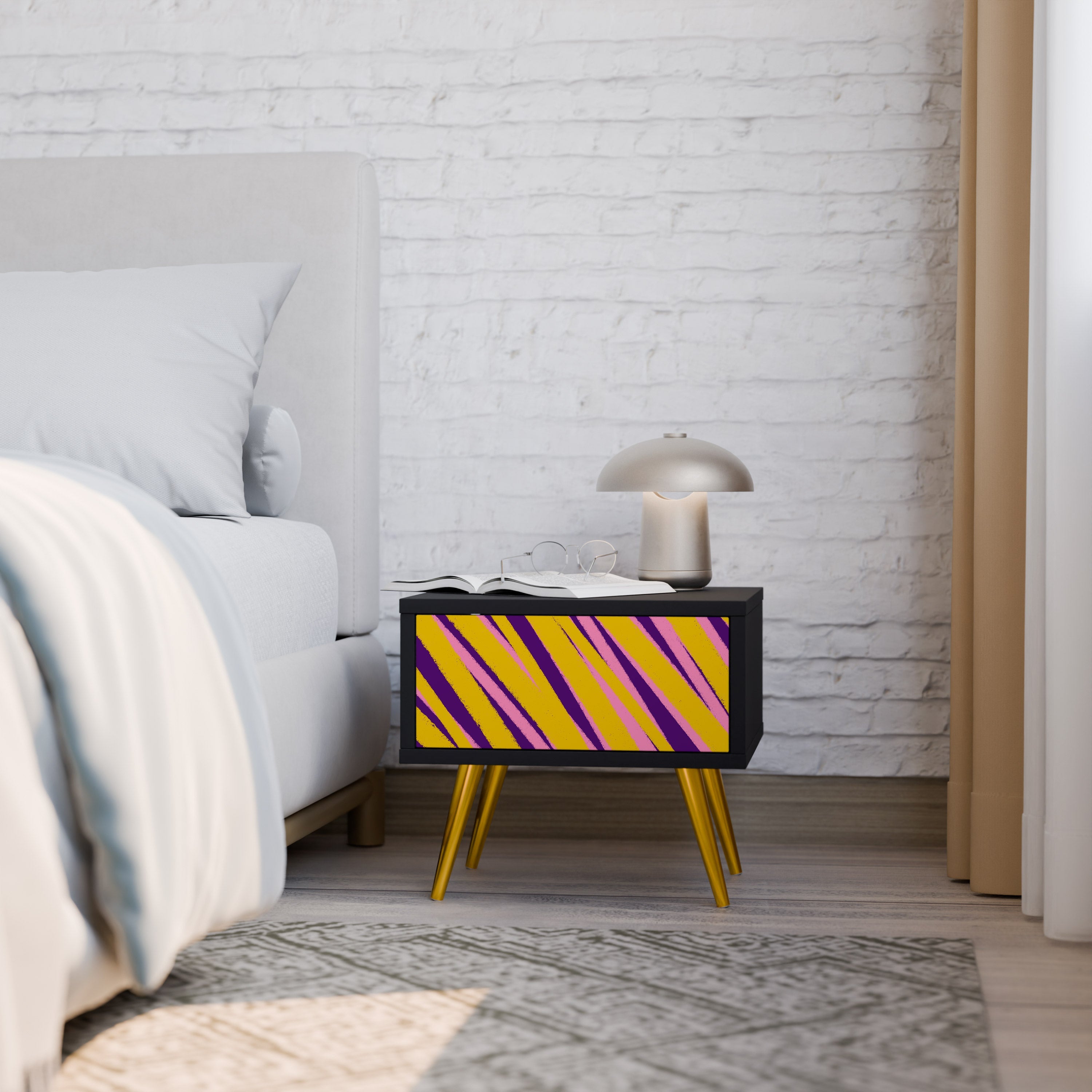 Table de chevet DREAMS COME TRUE en finition noire