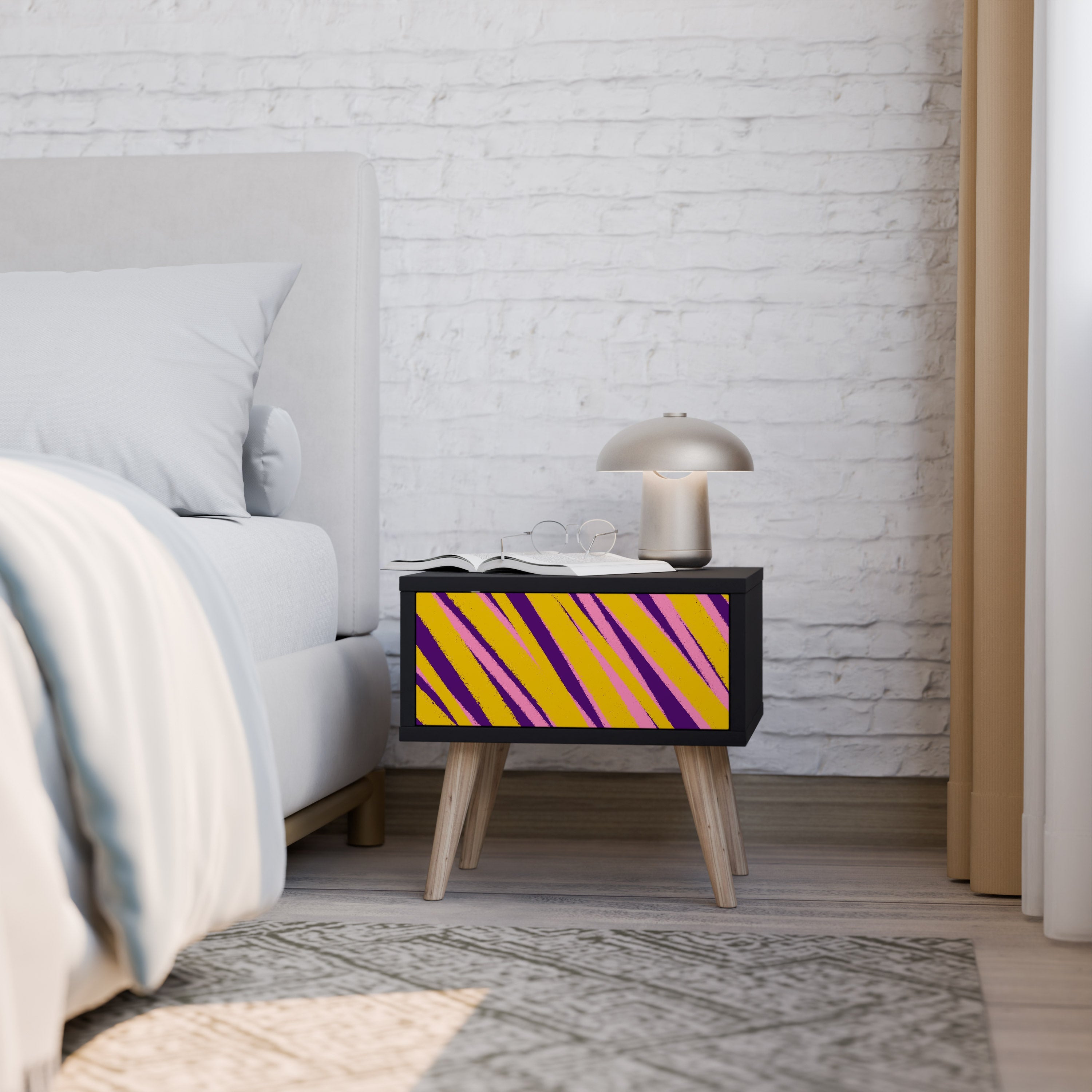 Table de chevet DREAMS COME TRUE en finition noire