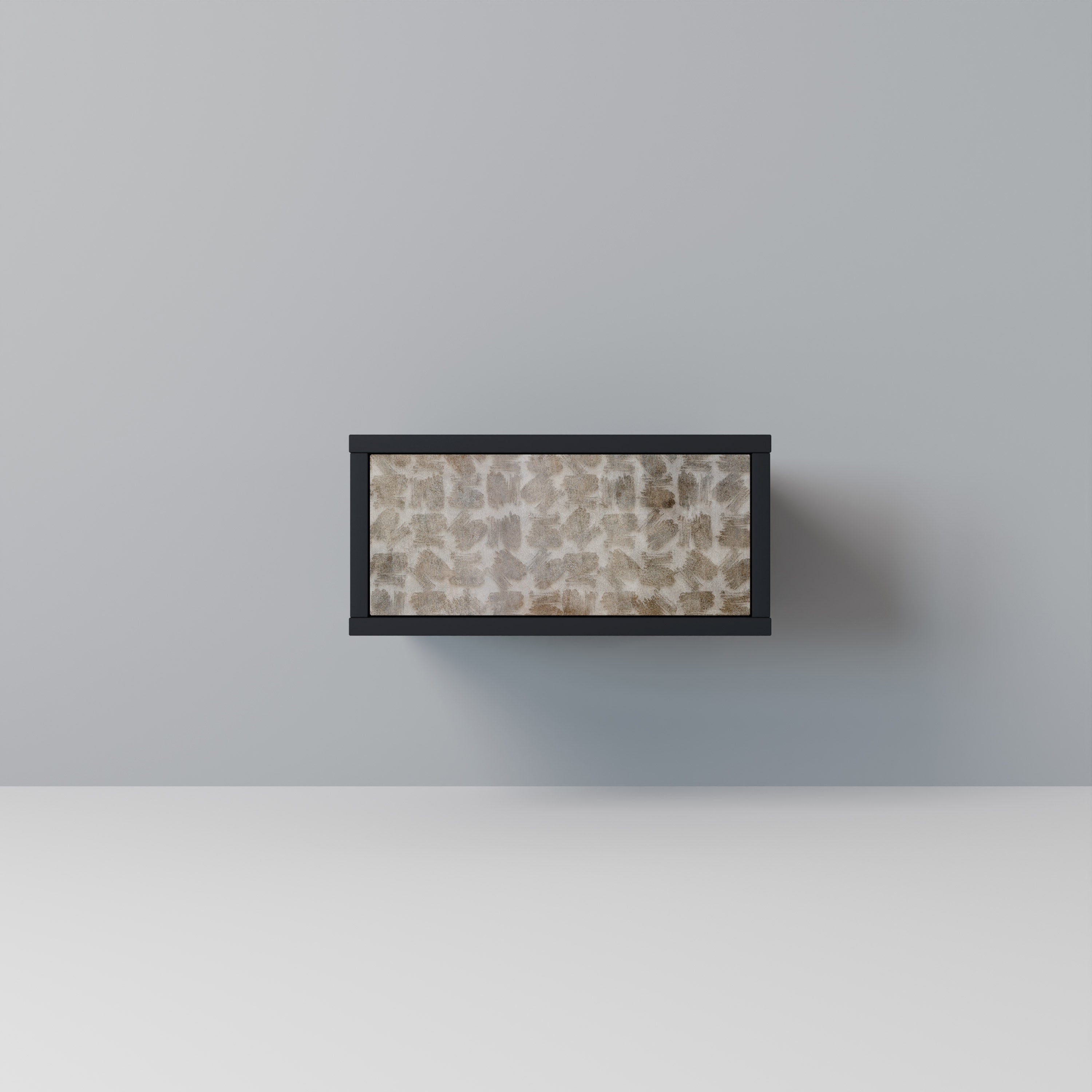 Table de chevet LÉGÈREMENT FLOUE en finition noire