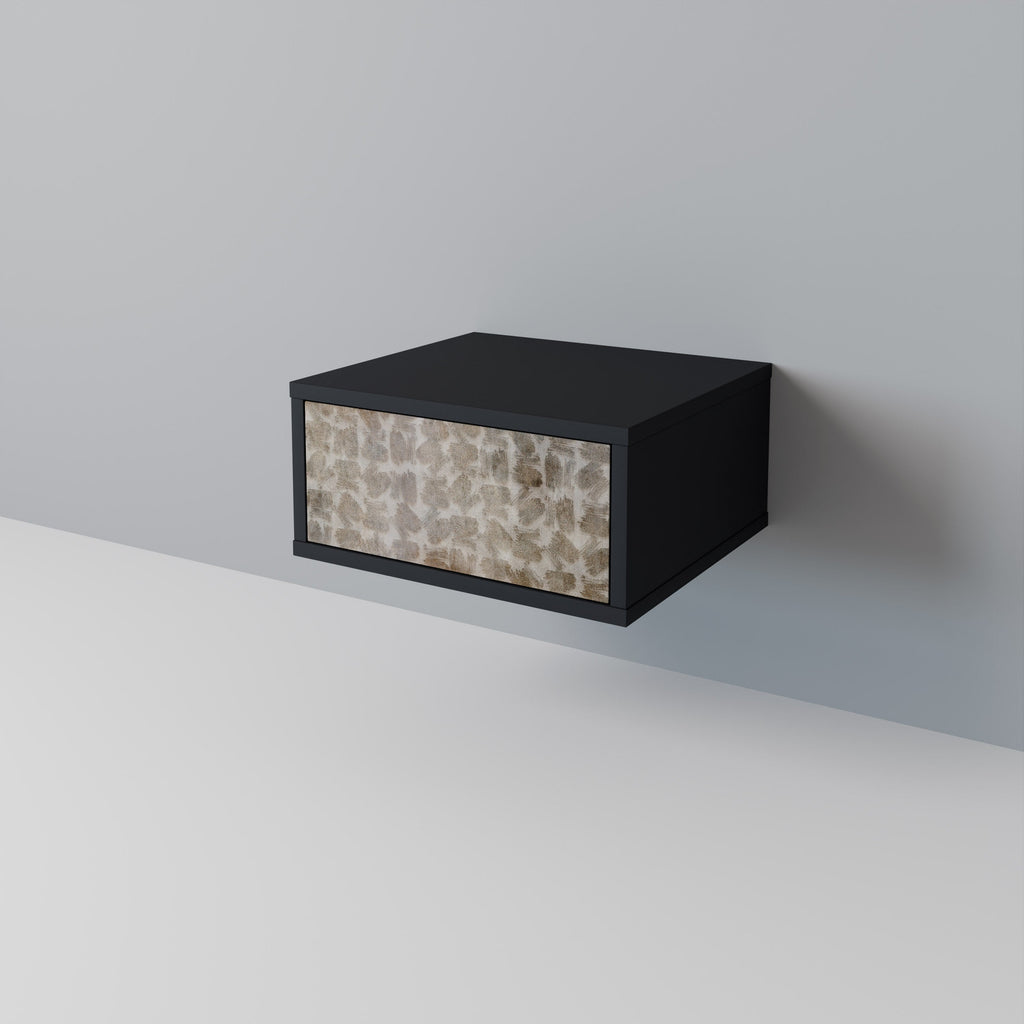 Table de chevet LÉGÈREMENT FLOUE en finition noire