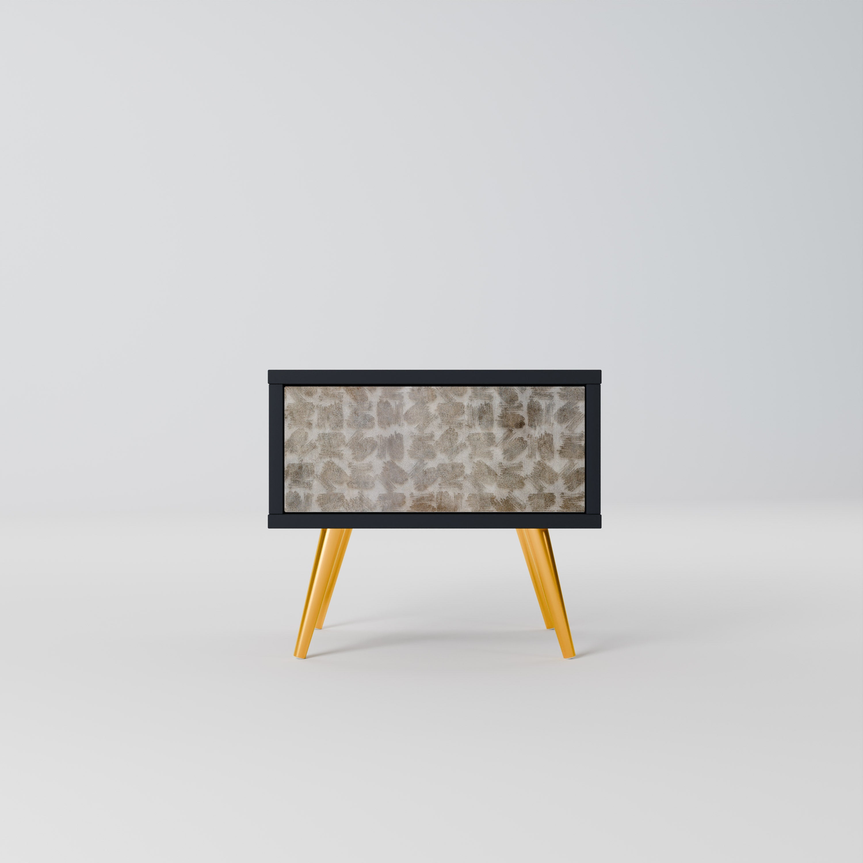 Table de chevet LÉGÈREMENT FLOUE en finition noire