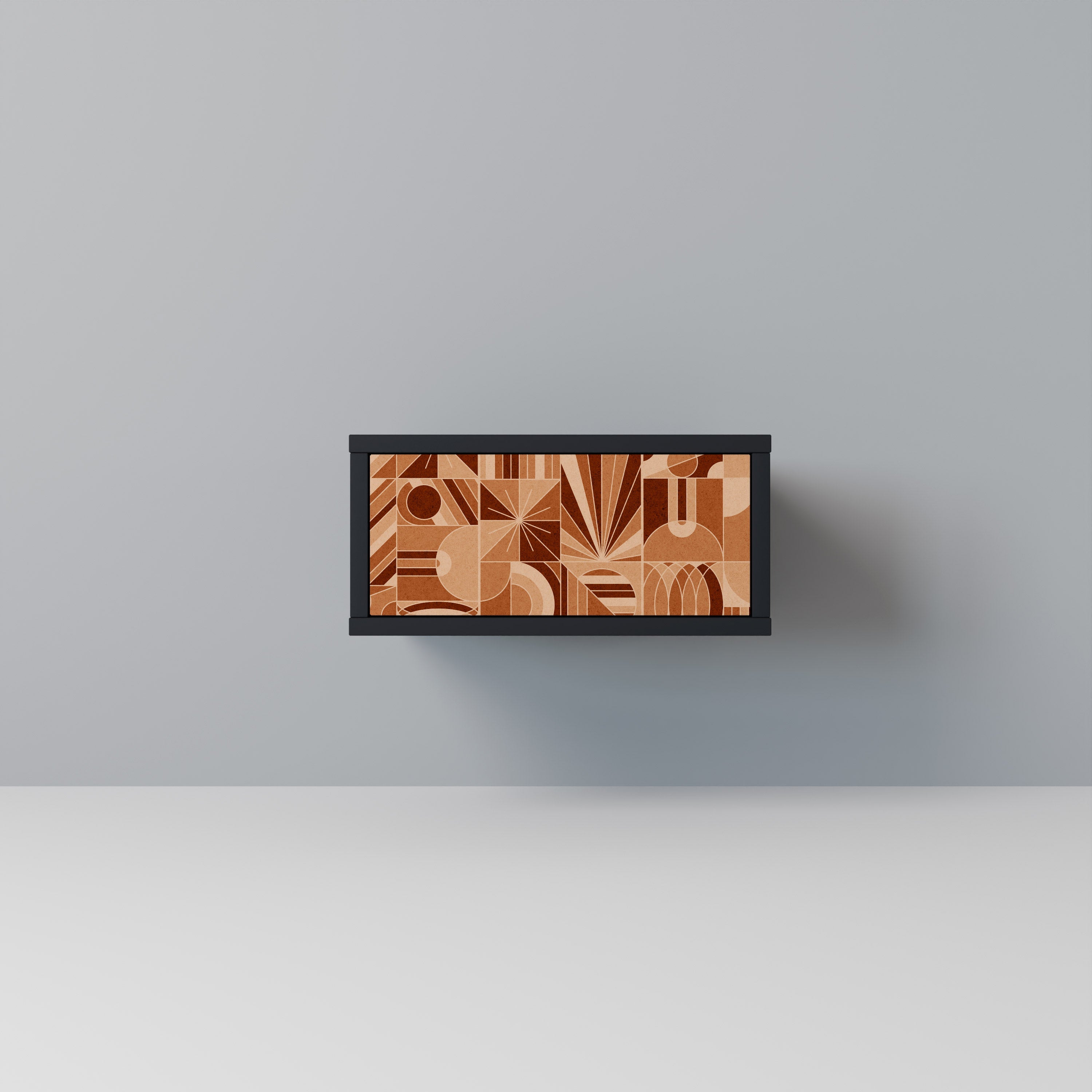 Table de chevet PRISM MOSAIC en finition noire