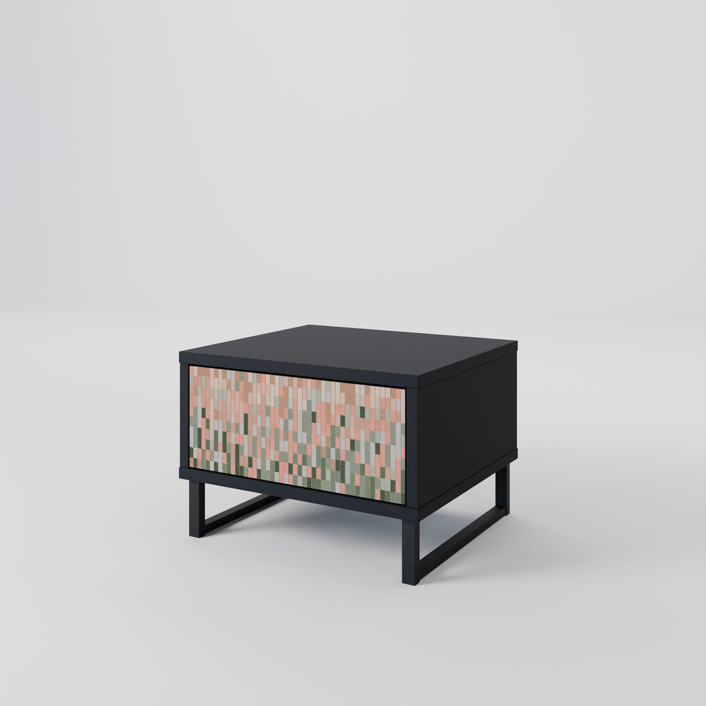 CONSTRUIRE L'AVENIR Table de chevet en finition noire