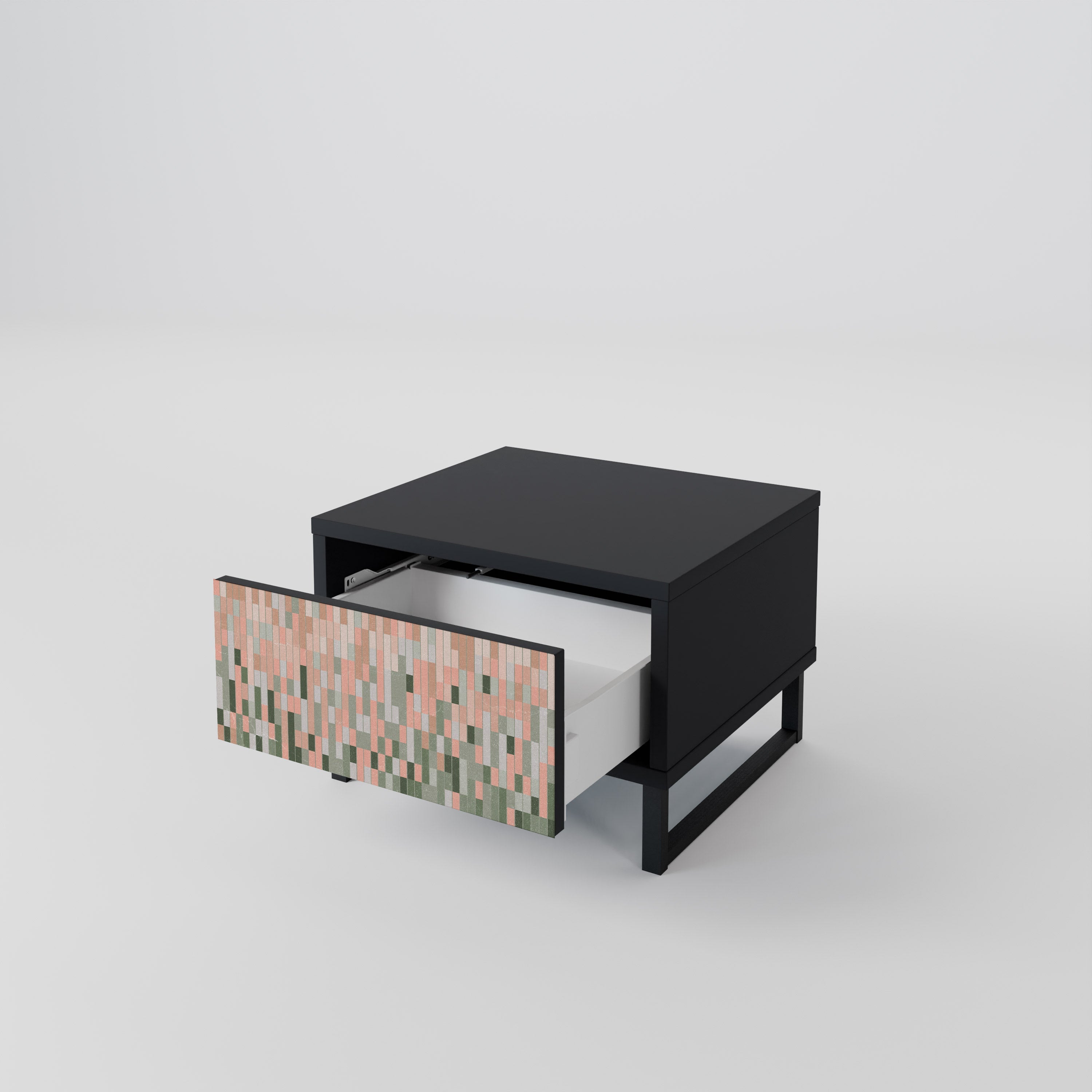 CONSTRUIRE L'AVENIR Table de chevet en finition noire